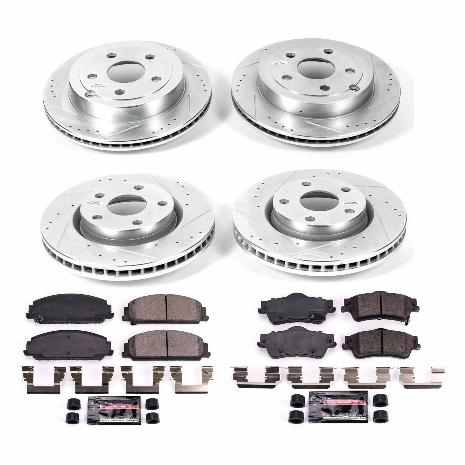 Power Stop - K5527 - Front and Rear - Disc Brake Pad and Rotor Kit