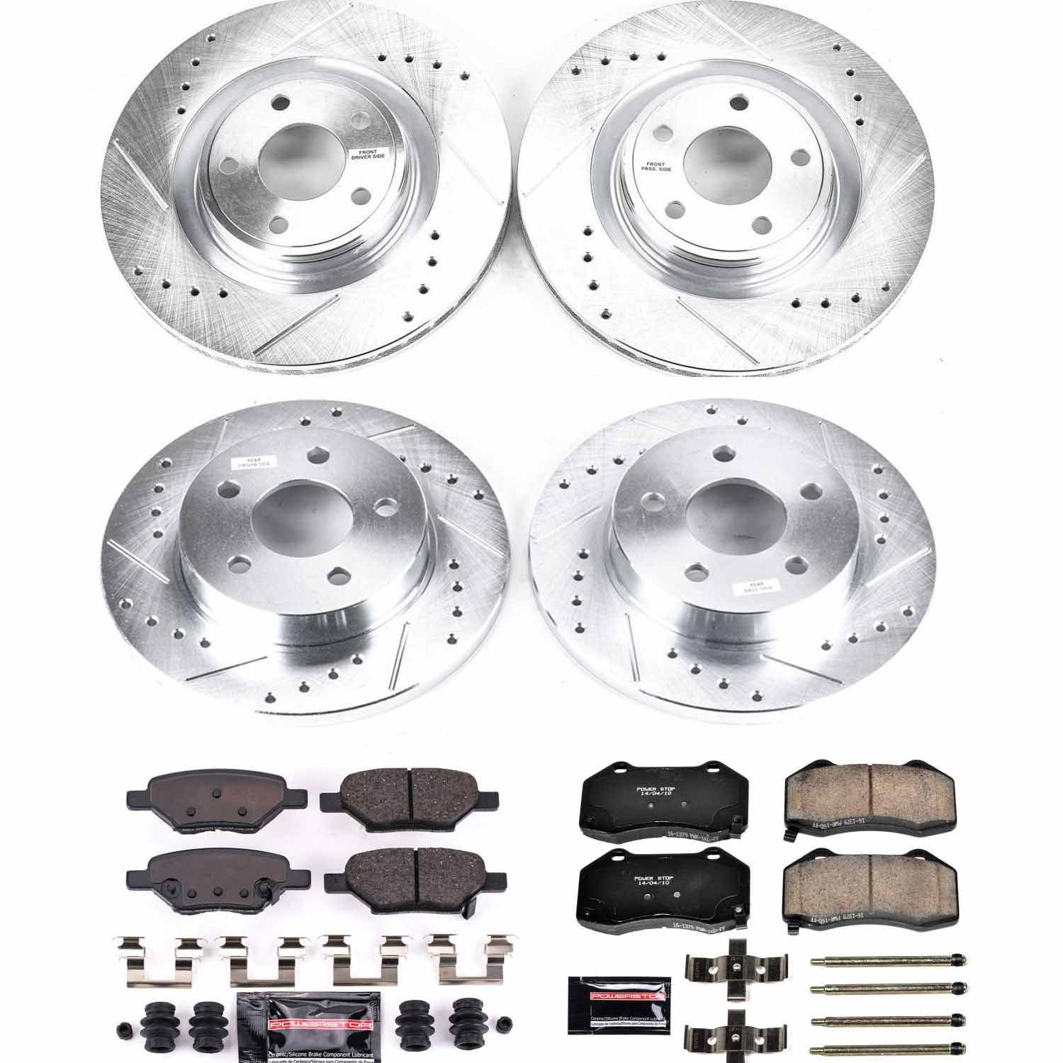 Power Stop - K5534 - Front and Rear - Disc Brake Pad and Rotor Kit