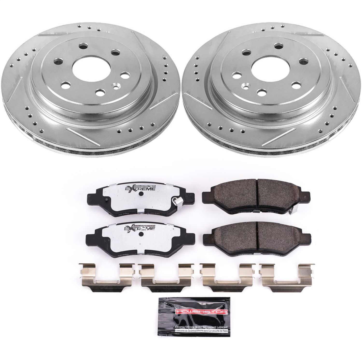 Power Stop - K5543-26 - Rear - Disc Brake Pad and Rotor Kit