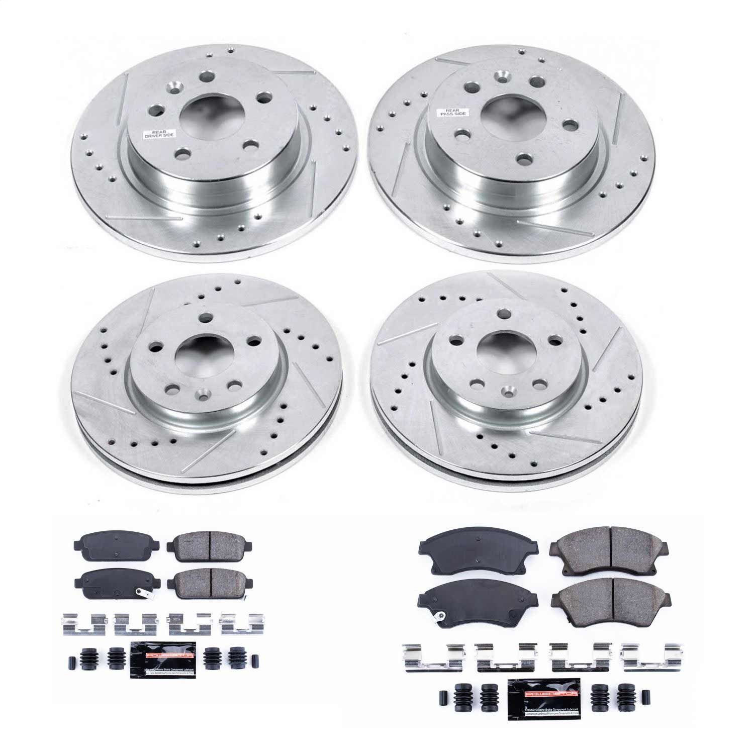 Power Stop - K5551 - Front and Rear - Disc Brake Pad and Rotor Kit
