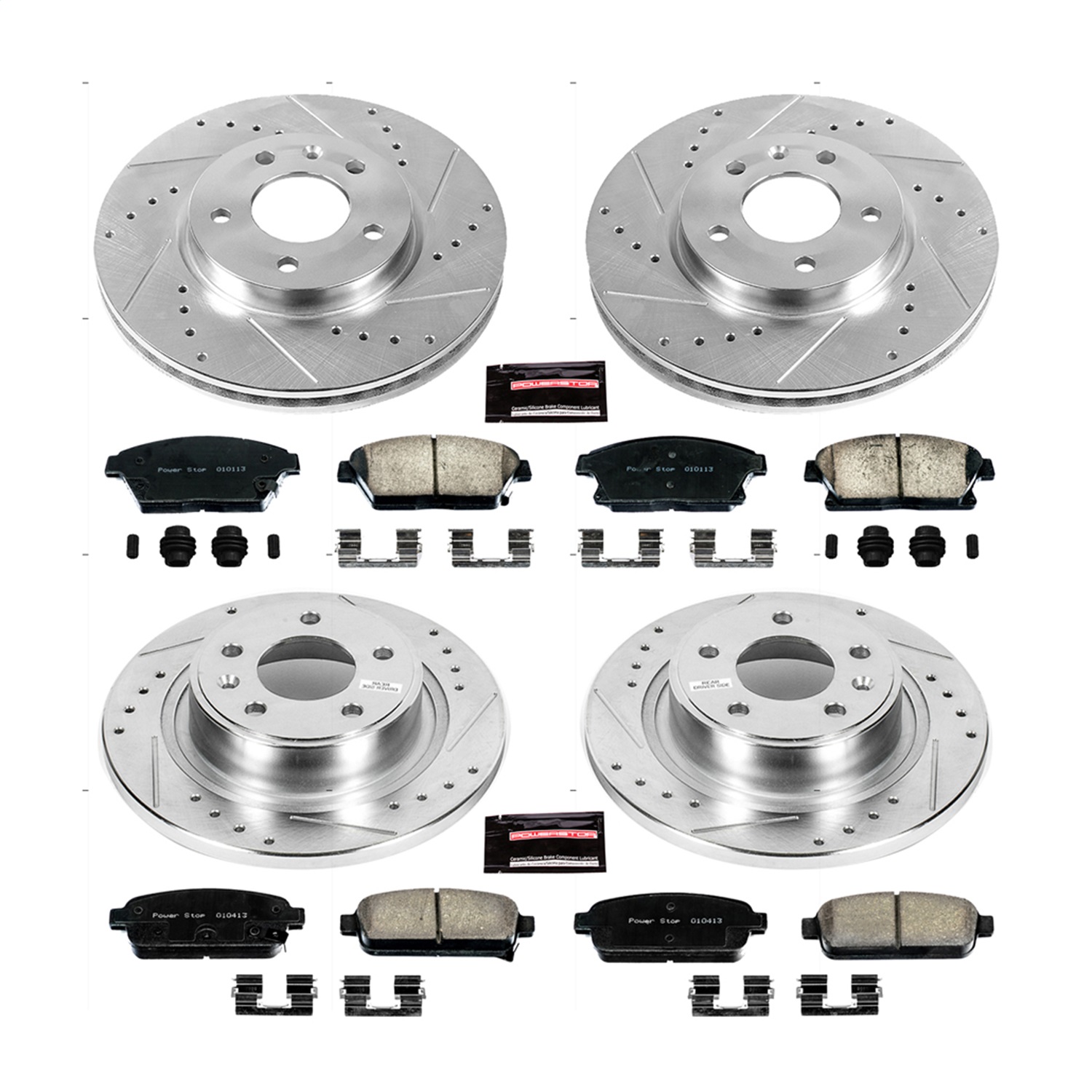 Power Stop - K5555 - Front and Rear - Disc Brake Pad and Rotor Kit