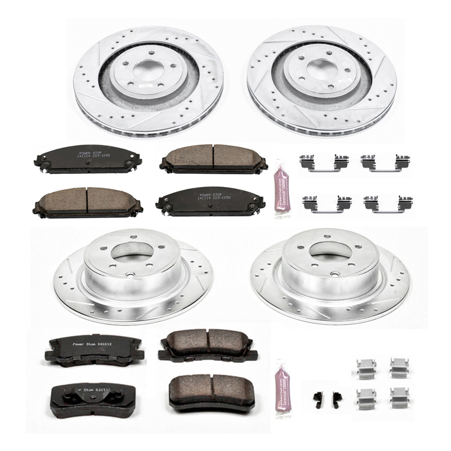 Power Stop - K5566 - Front and Rear - Disc Brake Pad and Rotor Kit