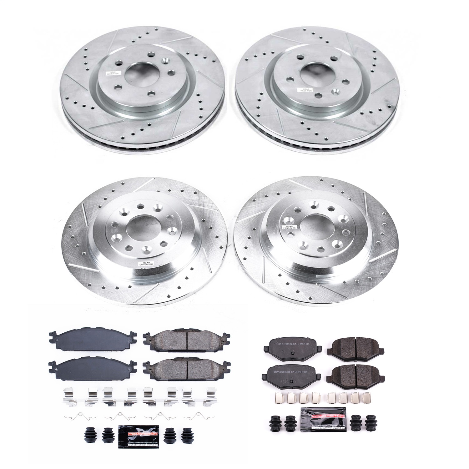 Power Stop - K5584 - Front and Rear - Disc Brake Pad and Rotor Kit