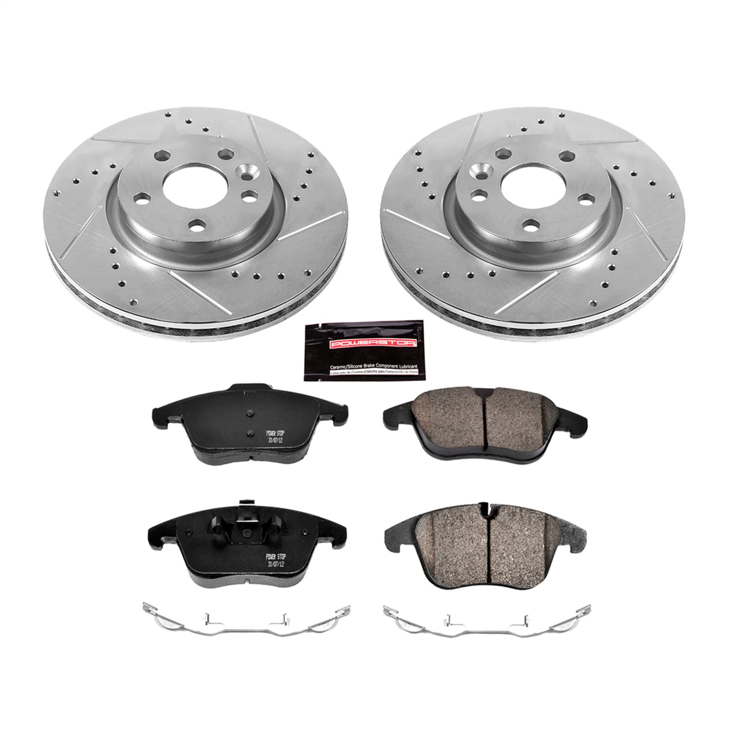 Power Stop - K5608 - Front - Disc Brake Pad and Rotor Kit