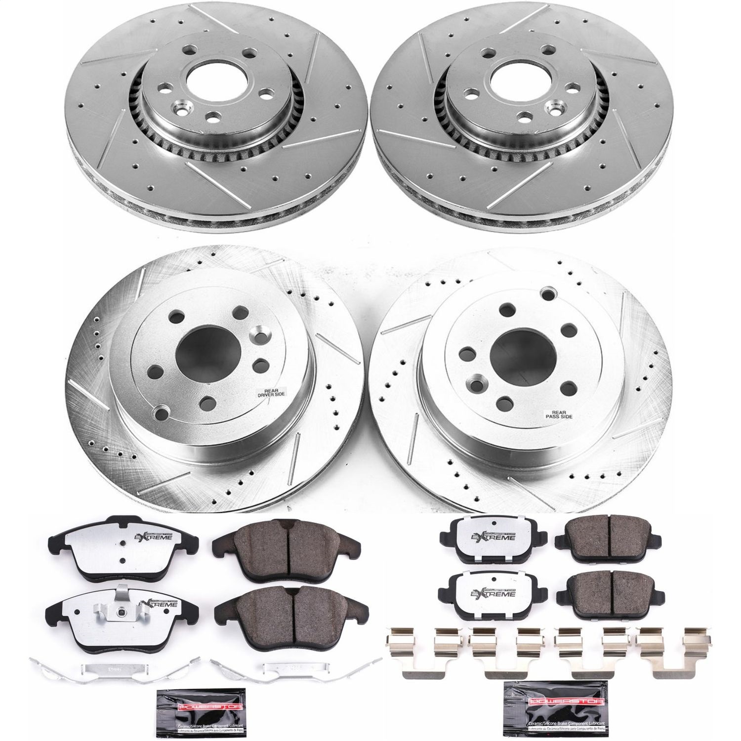 Power Stop - K5616-36 - Front and Rear - Disc Brake Pad and Rotor Kit