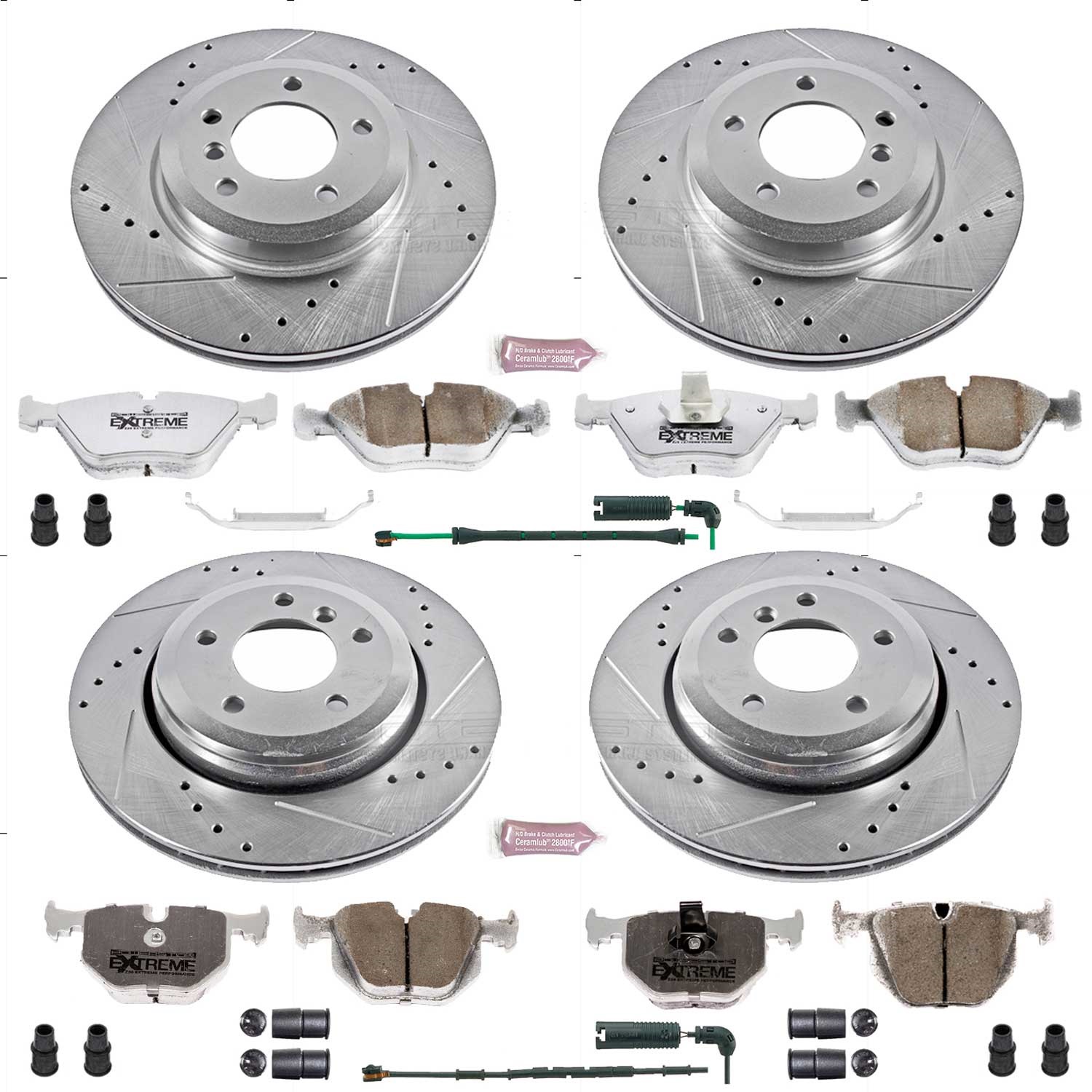 Power Stop - K5728-26 - Front and Rear - Disc Brake Pad and Rotor Kit