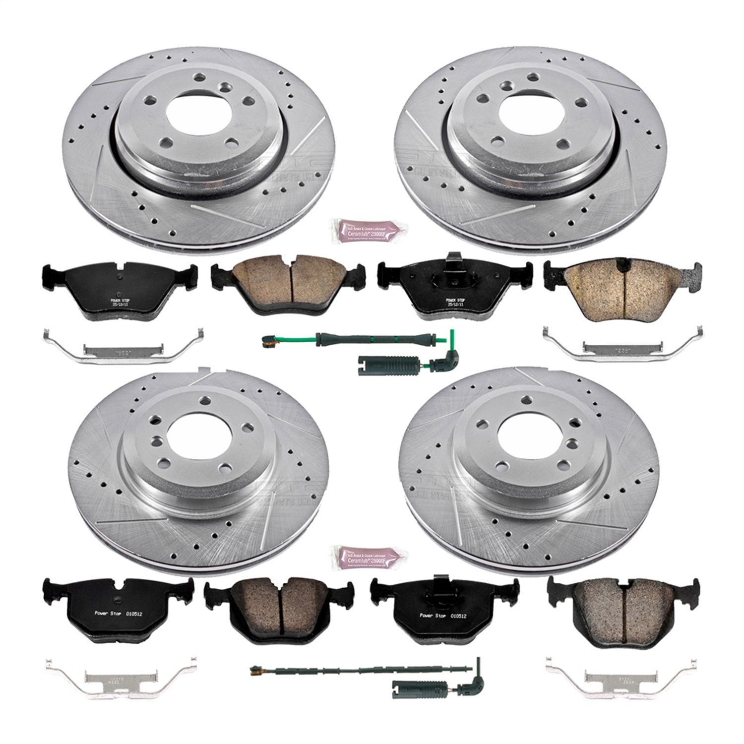 Power Stop - K5728 - Front and Rear - Disc Brake Pad and Rotor Kit