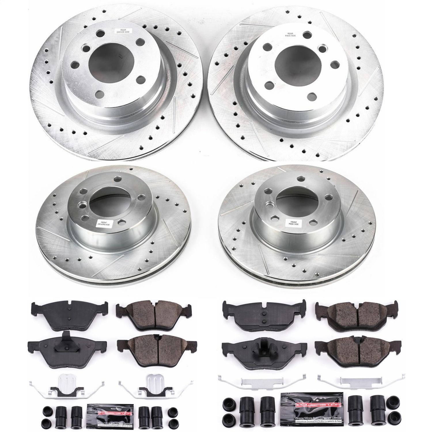 Power Stop - K5766 - Front and Rear - Disc Brake Pad and Rotor Kit