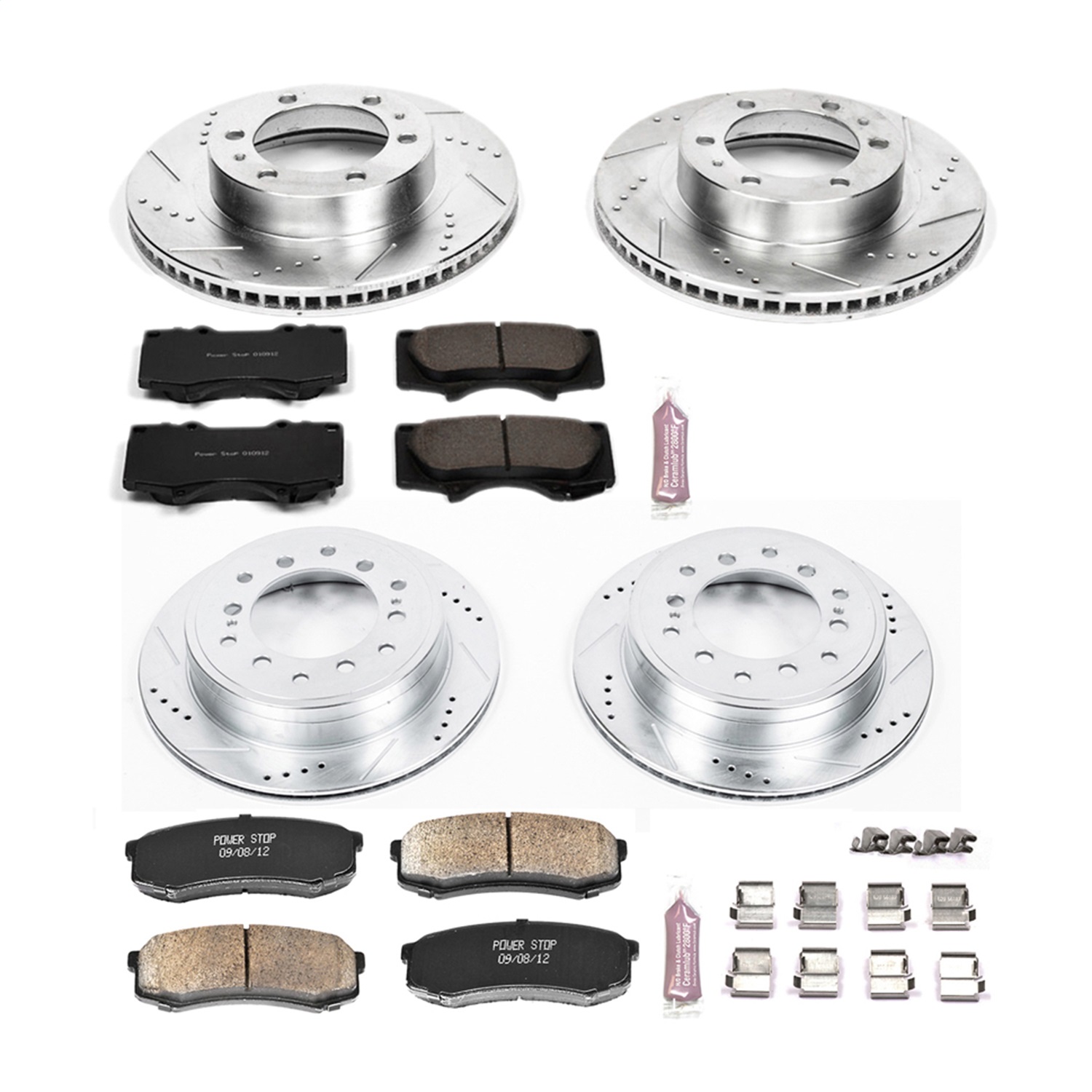 Power Stop - K5805 - Front and Rear - Disc Brake Pad and Rotor Kit