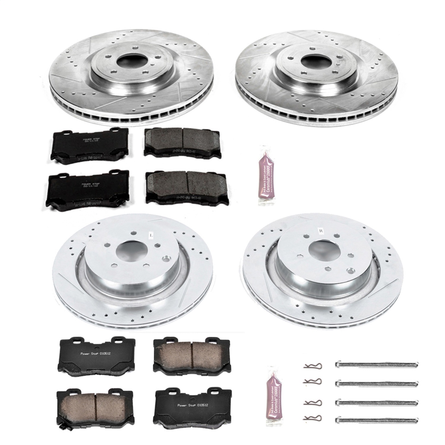 Power Stop - K5823 - Front and Rear - Disc Brake Pad and Rotor Kit