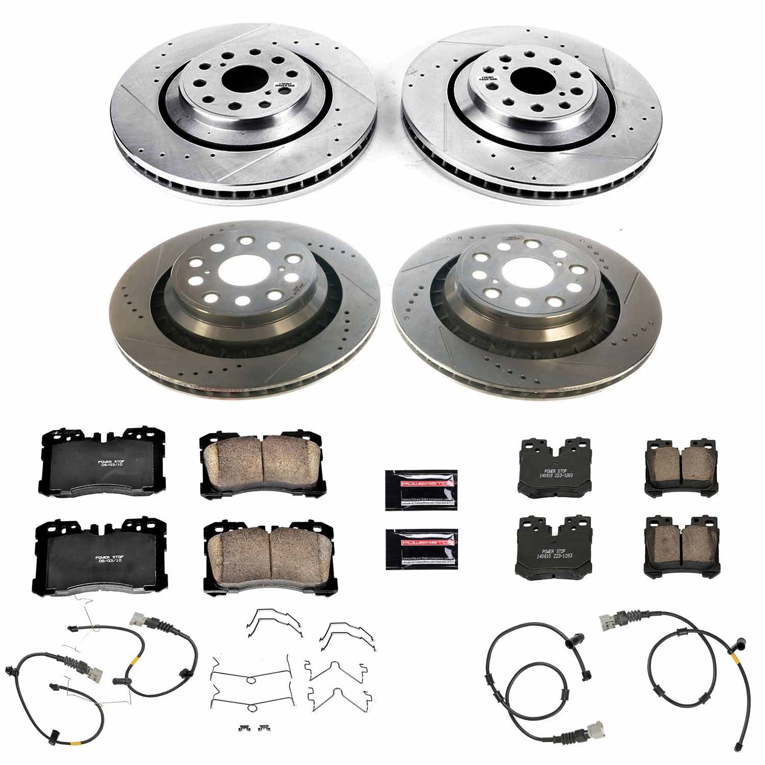 Power Stop - K5827 - Front and Rear - Disc Brake Pad and Rotor Kit