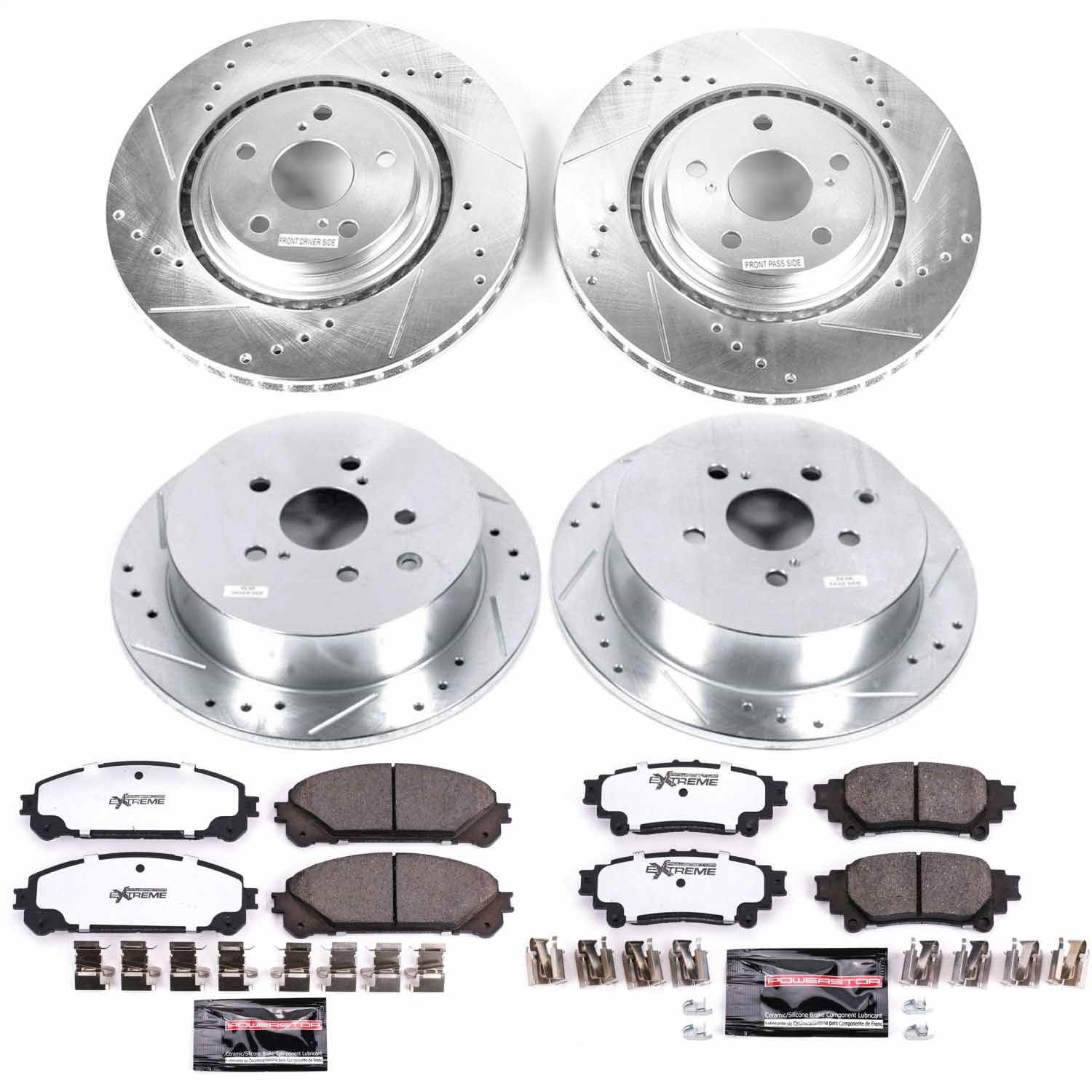 Power Stop - K5828-36 - Front and Rear - Disc Brake Pad and Rotor Kit