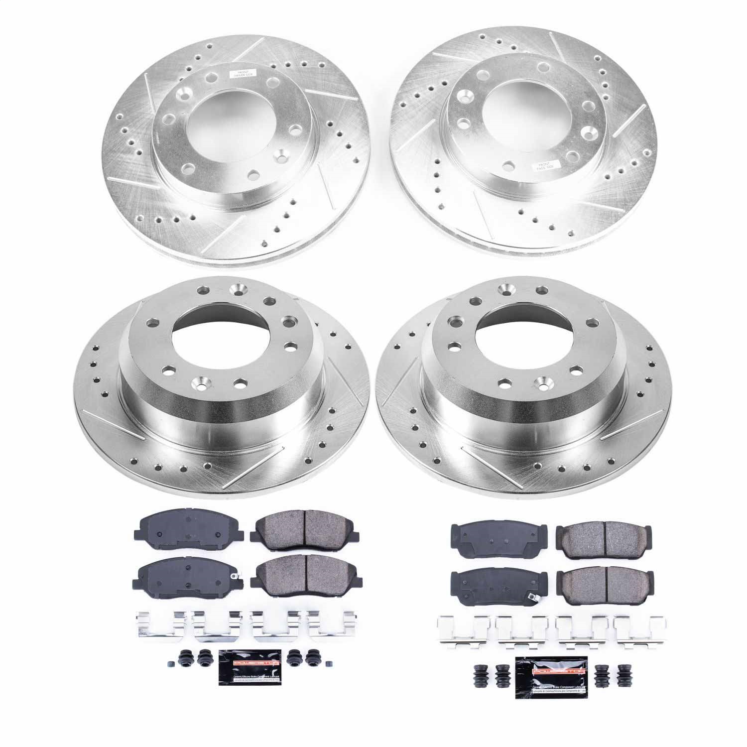 Power Stop - K5832 - Front and Rear - Disc Brake Pad and Rotor Kit