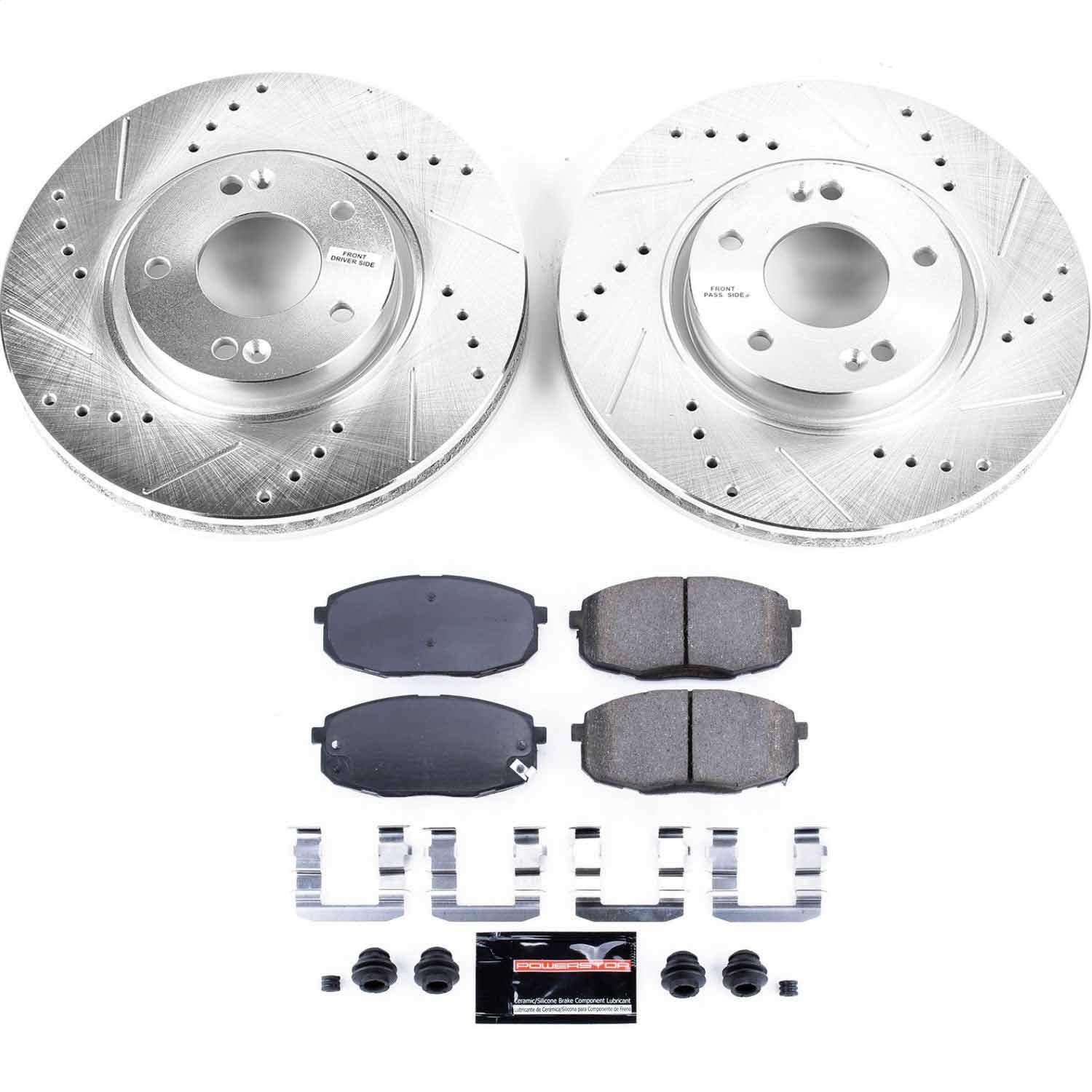 Power Stop - K5837 - Front - Disc Brake Pad and Rotor Kit