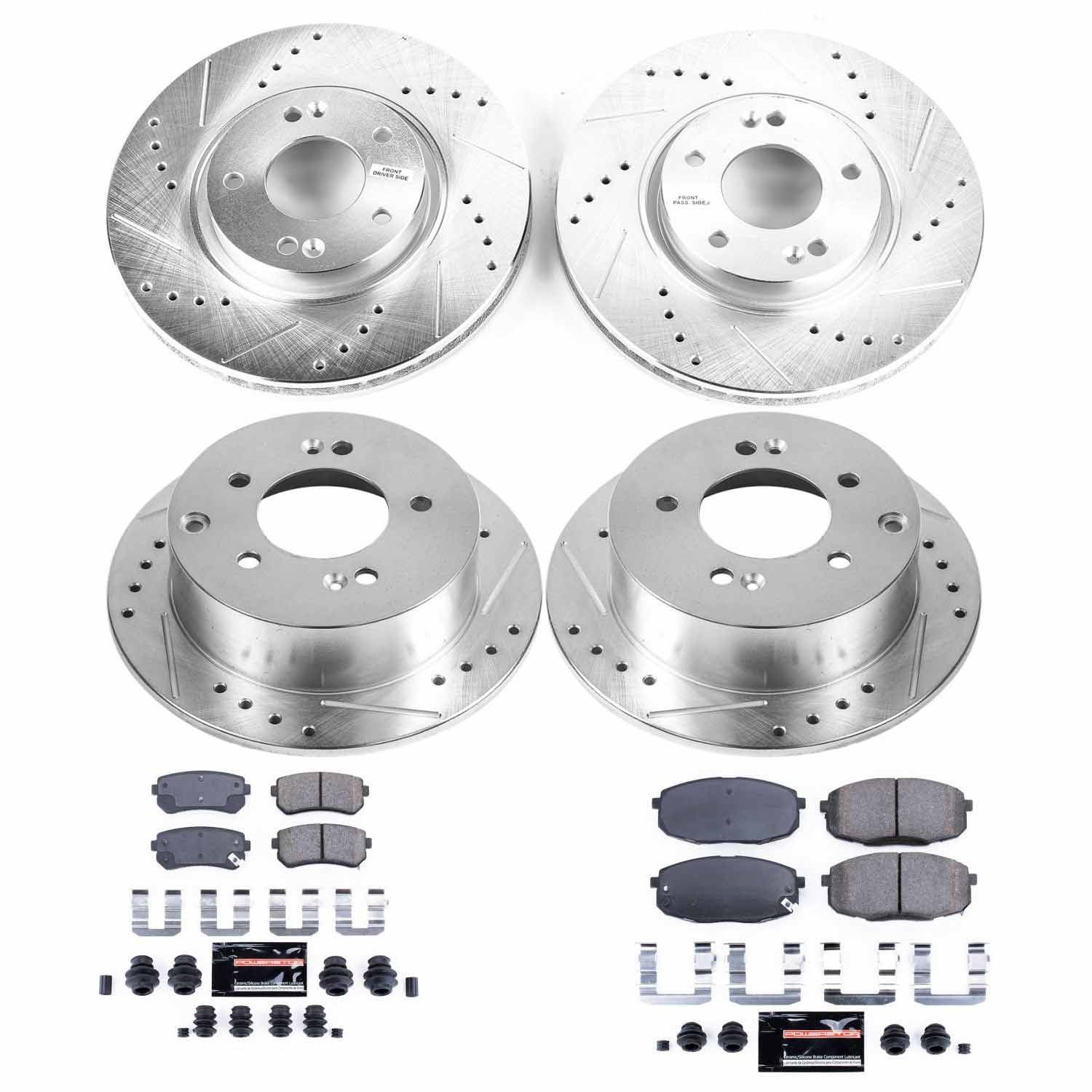 Power Stop - K5838 - Front and Rear - Disc Brake Pad and Rotor Kit
