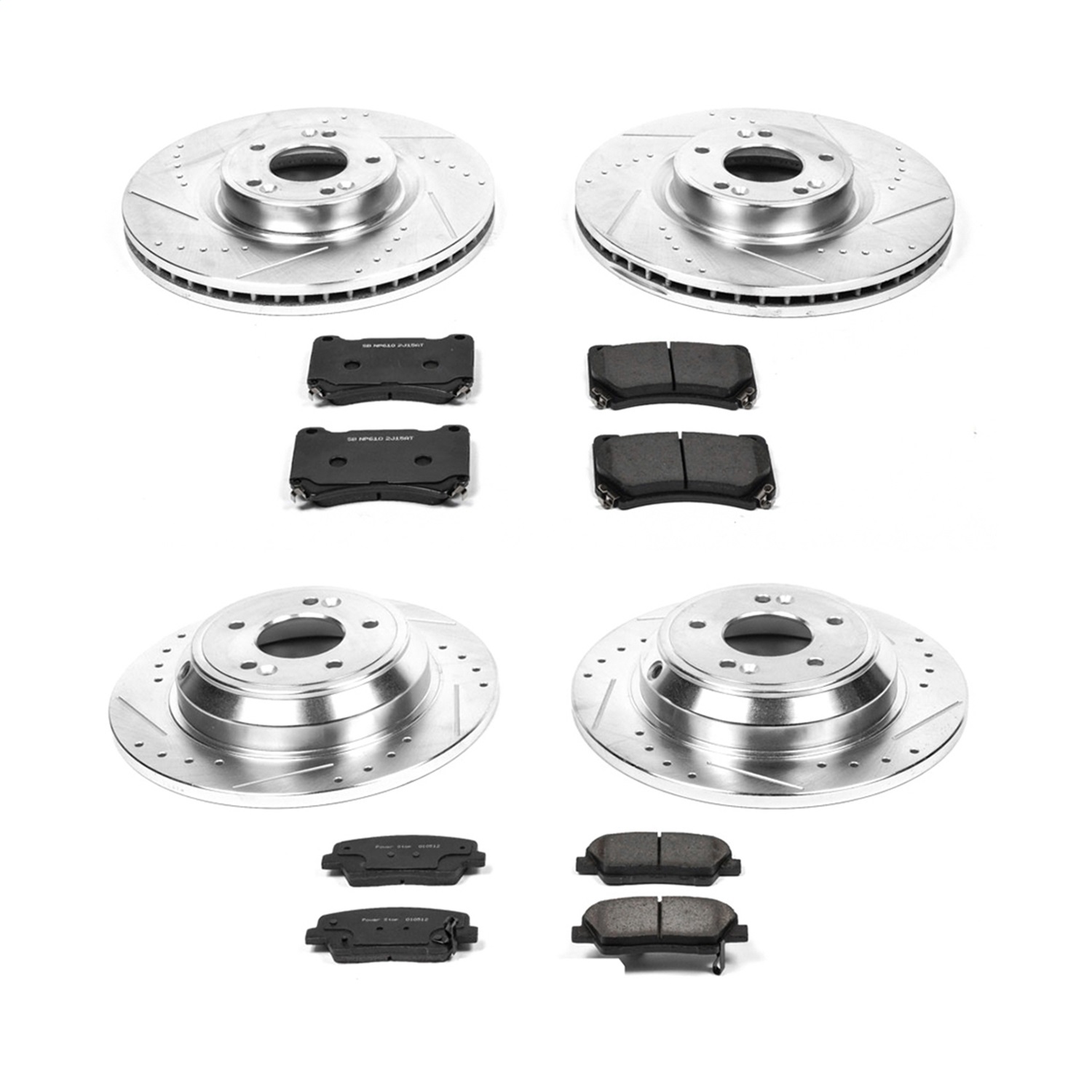 Power Stop - K5844 - Front and Rear - Disc Brake Pad and Rotor Kit