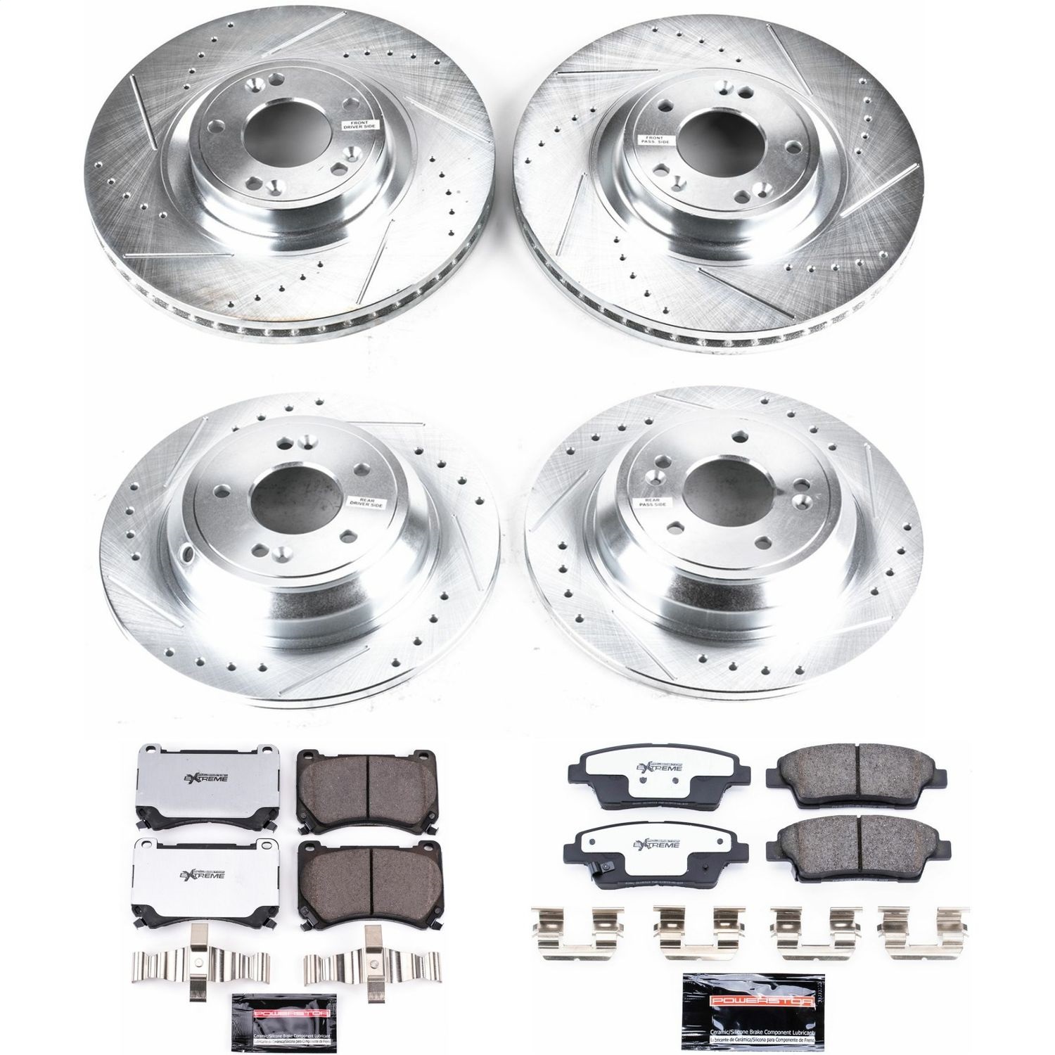 Power Stop - K5845-26 - Front and Rear - Disc Brake Pad and Rotor Kit