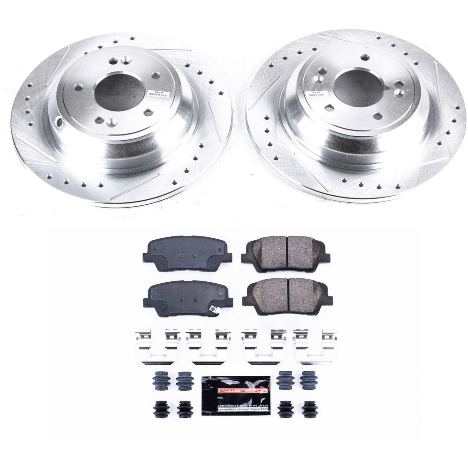 Power Stop - K5847 - Rear - Disc Brake Pad and Rotor Kit