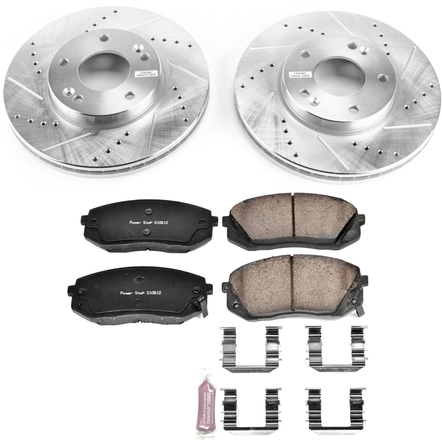 Power Stop - K5851 - Front - Disc Brake Pad and Rotor Kit