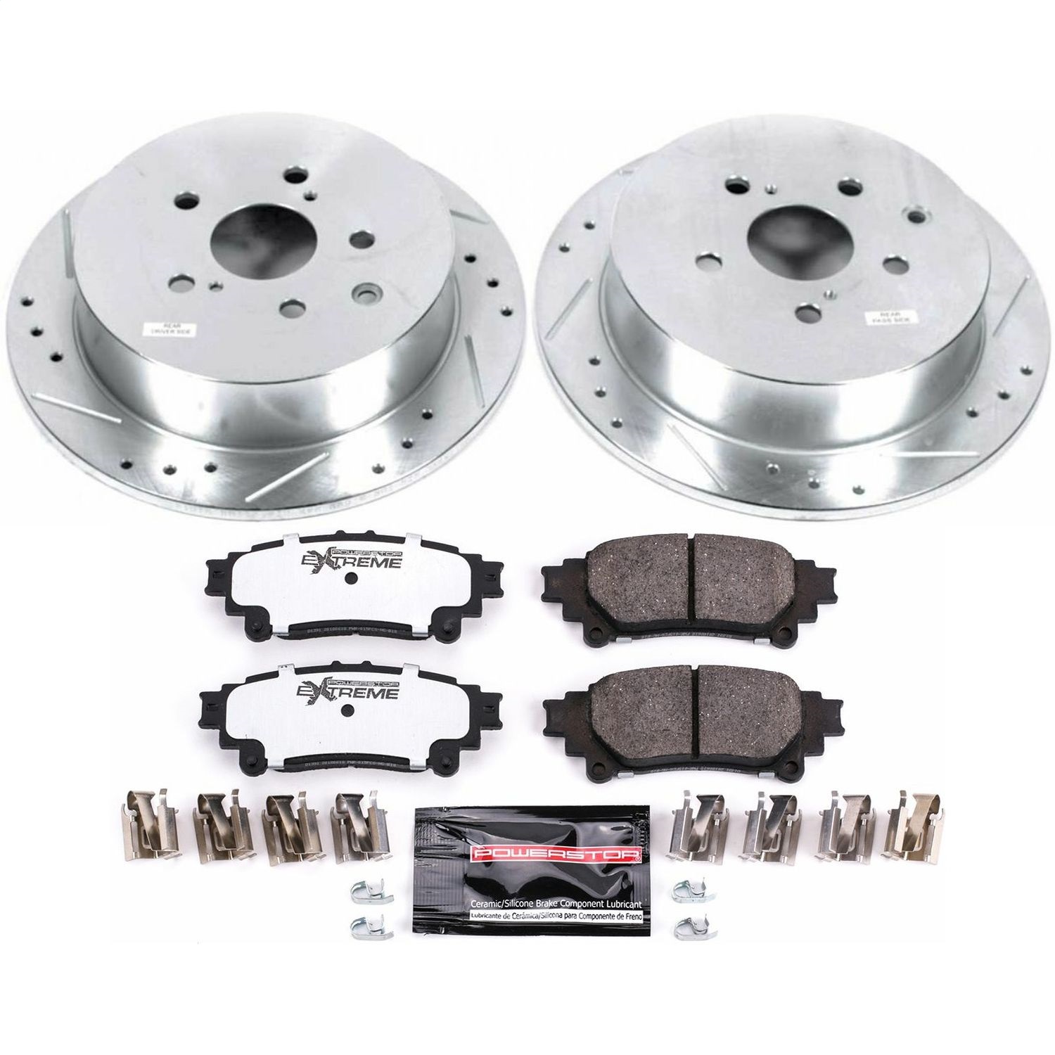 Power Stop - K5864-36 - Rear - Disc Brake Pad and Rotor Kit