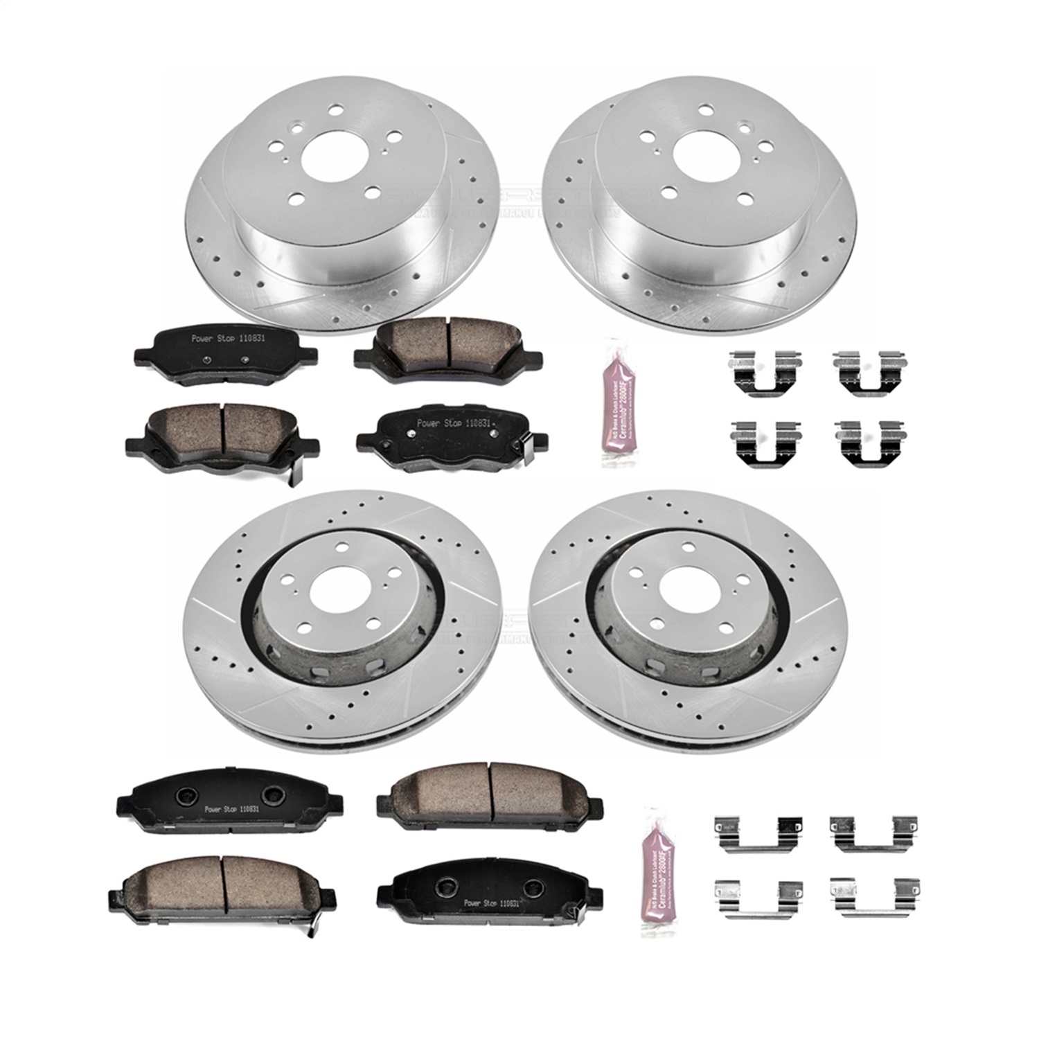 Power Stop - K5866 - Front and Rear - Disc Brake Pad and Rotor Kit