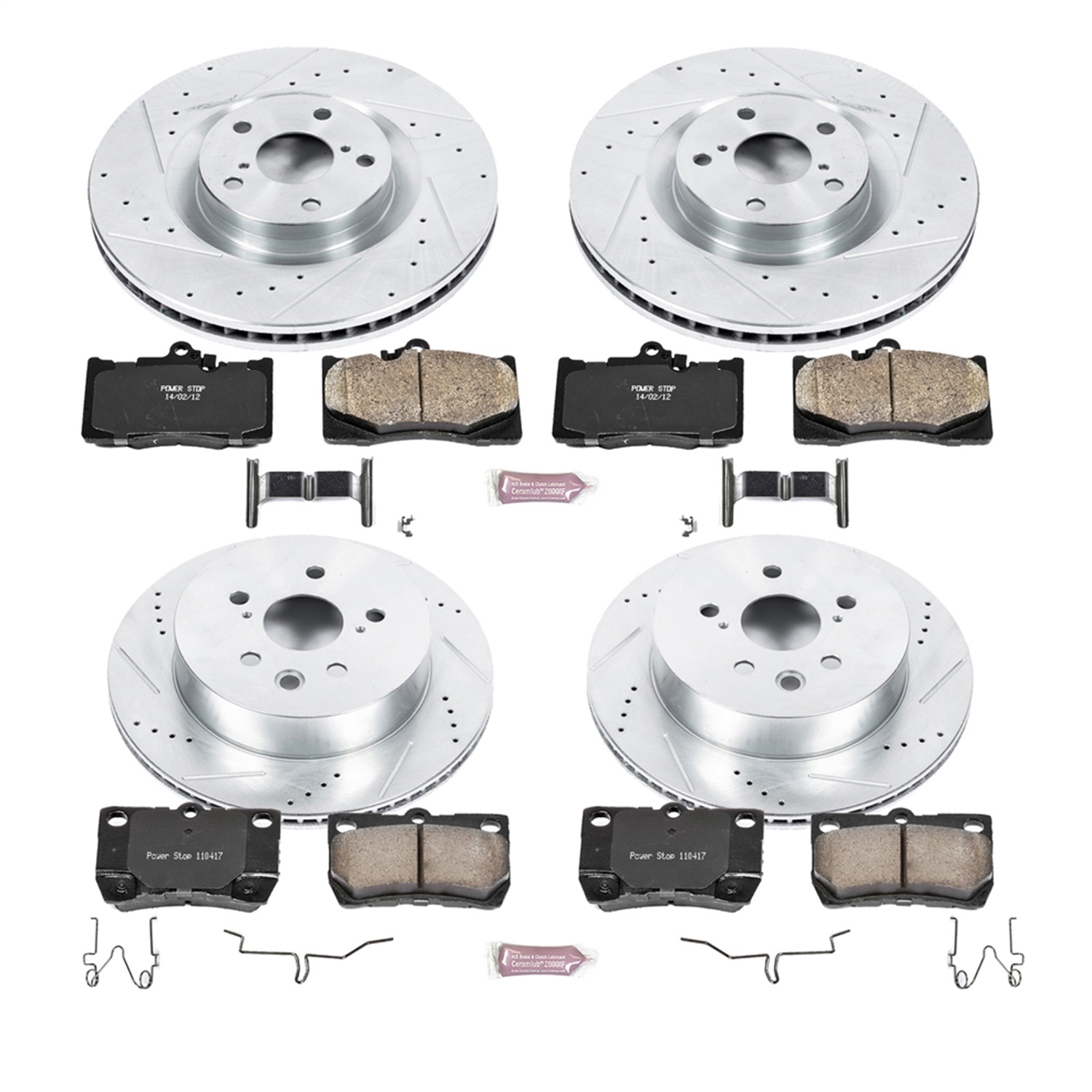 Power Stop - K5869 - Front and Rear - Disc Brake Pad and Rotor Kit