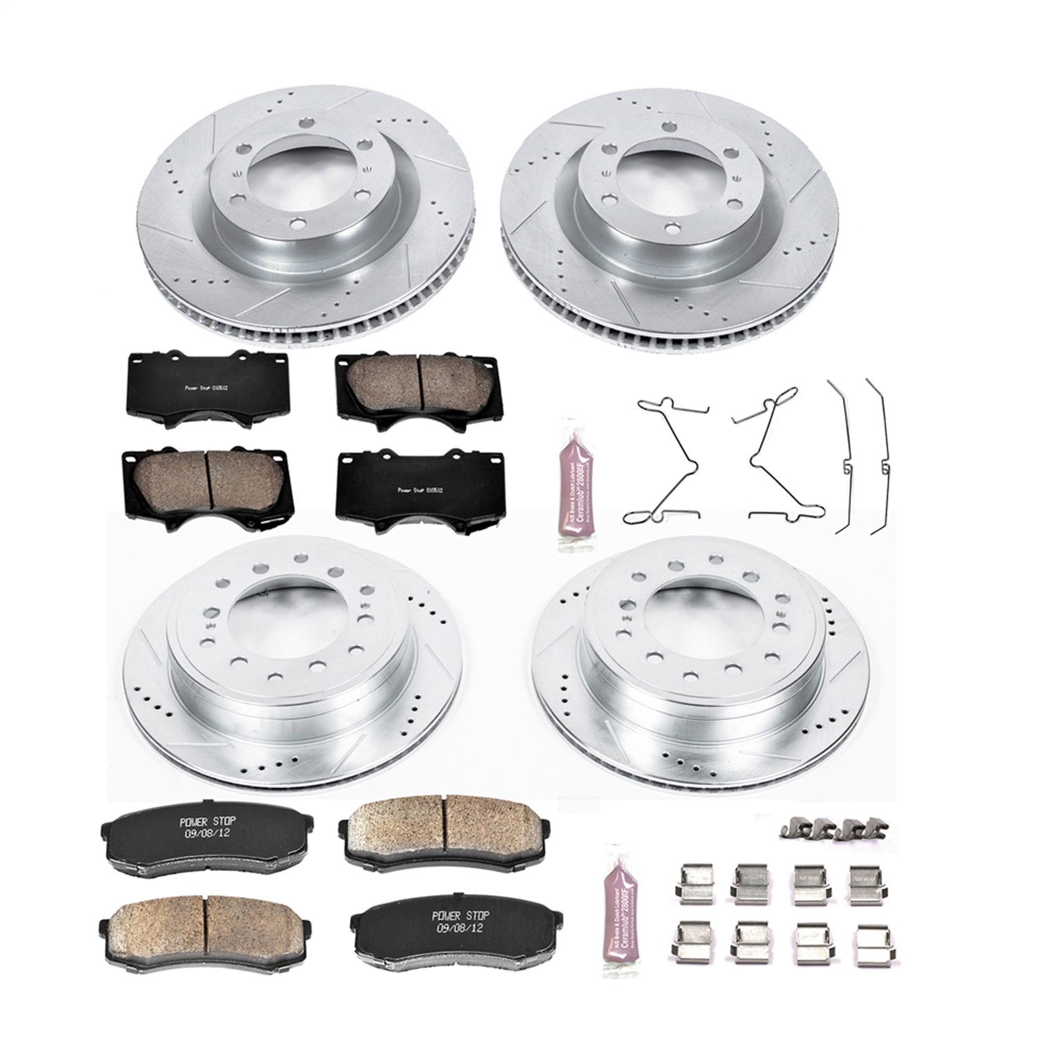 Power Stop - K5874 - Front and Rear - Disc Brake Pad and Rotor Kit