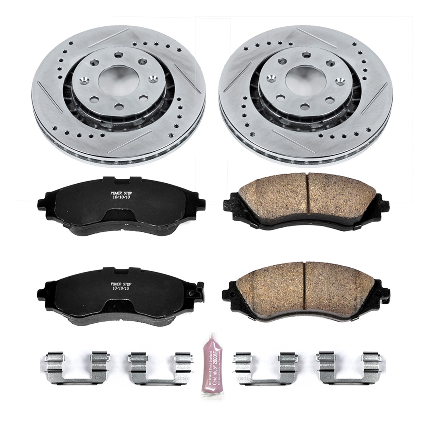 Power Stop - K5893 - Front - Disc Brake Pad and Rotor Kit