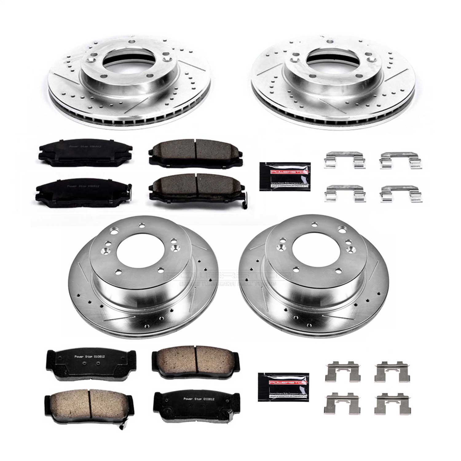 Power Stop - K5900 - Front and Rear - Disc Brake Pad and Rotor Kit