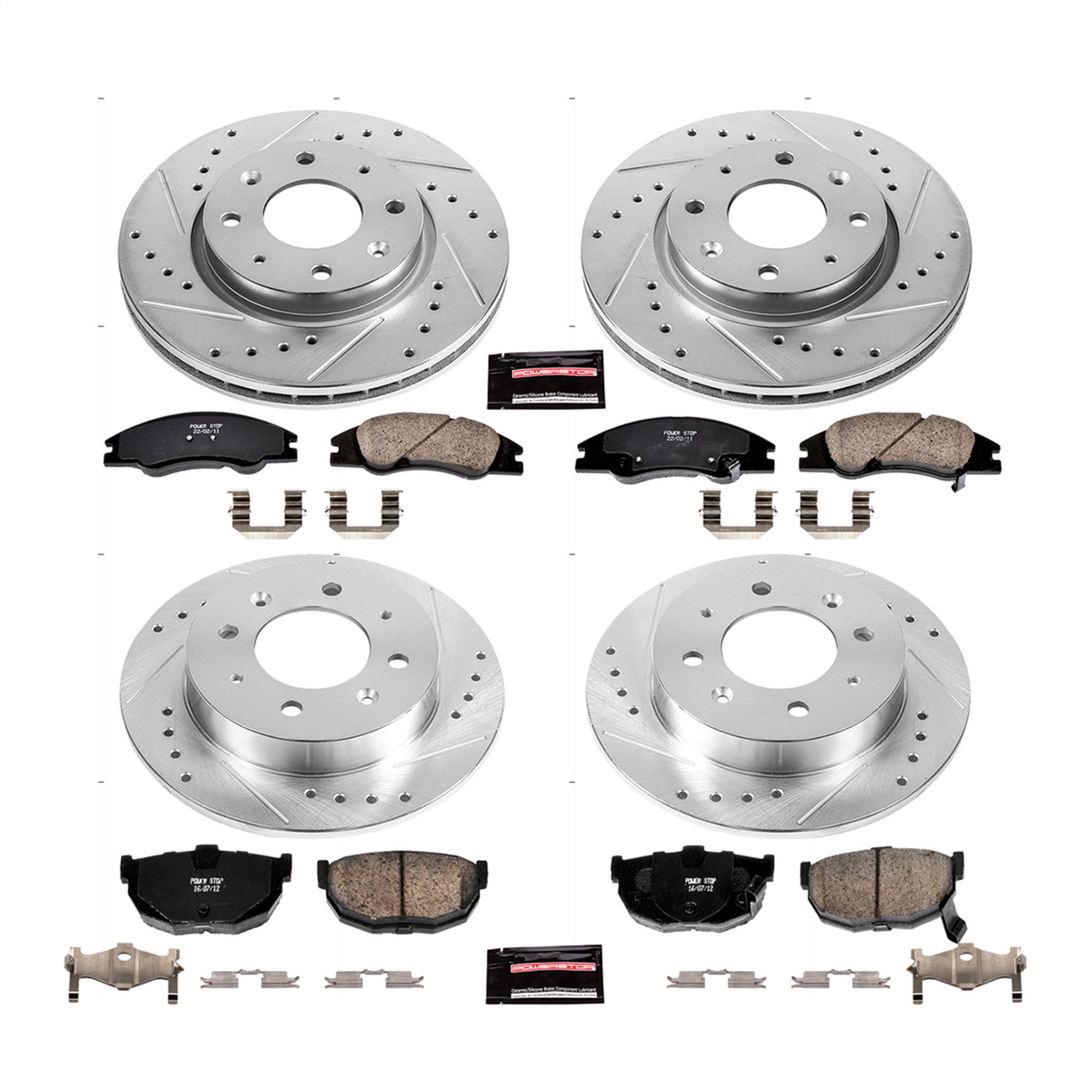 Power Stop - K5904 - Front and Rear - Disc Brake Pad and Rotor Kit