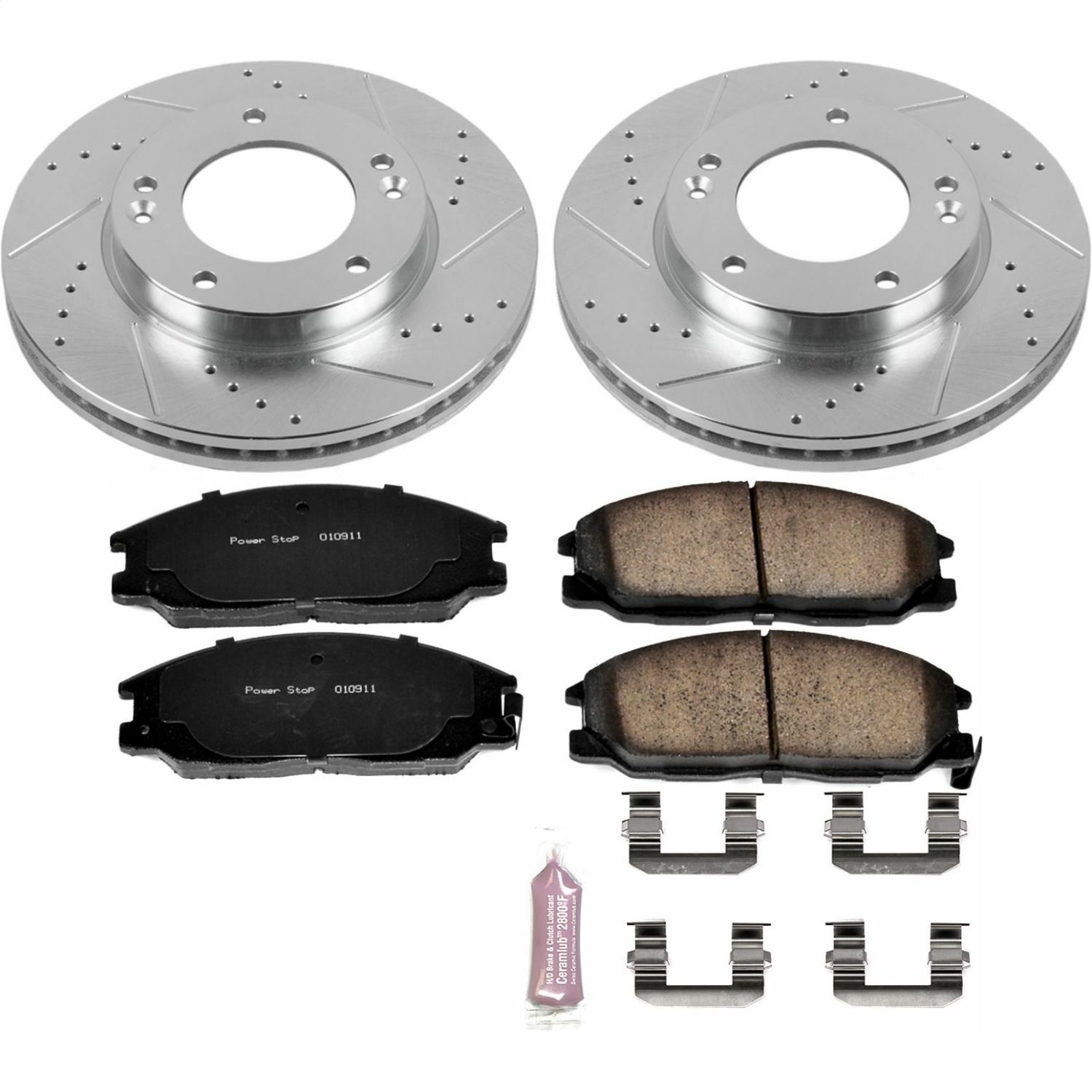 Power Stop - K5908 - Front - Disc Brake Pad and Rotor Kit