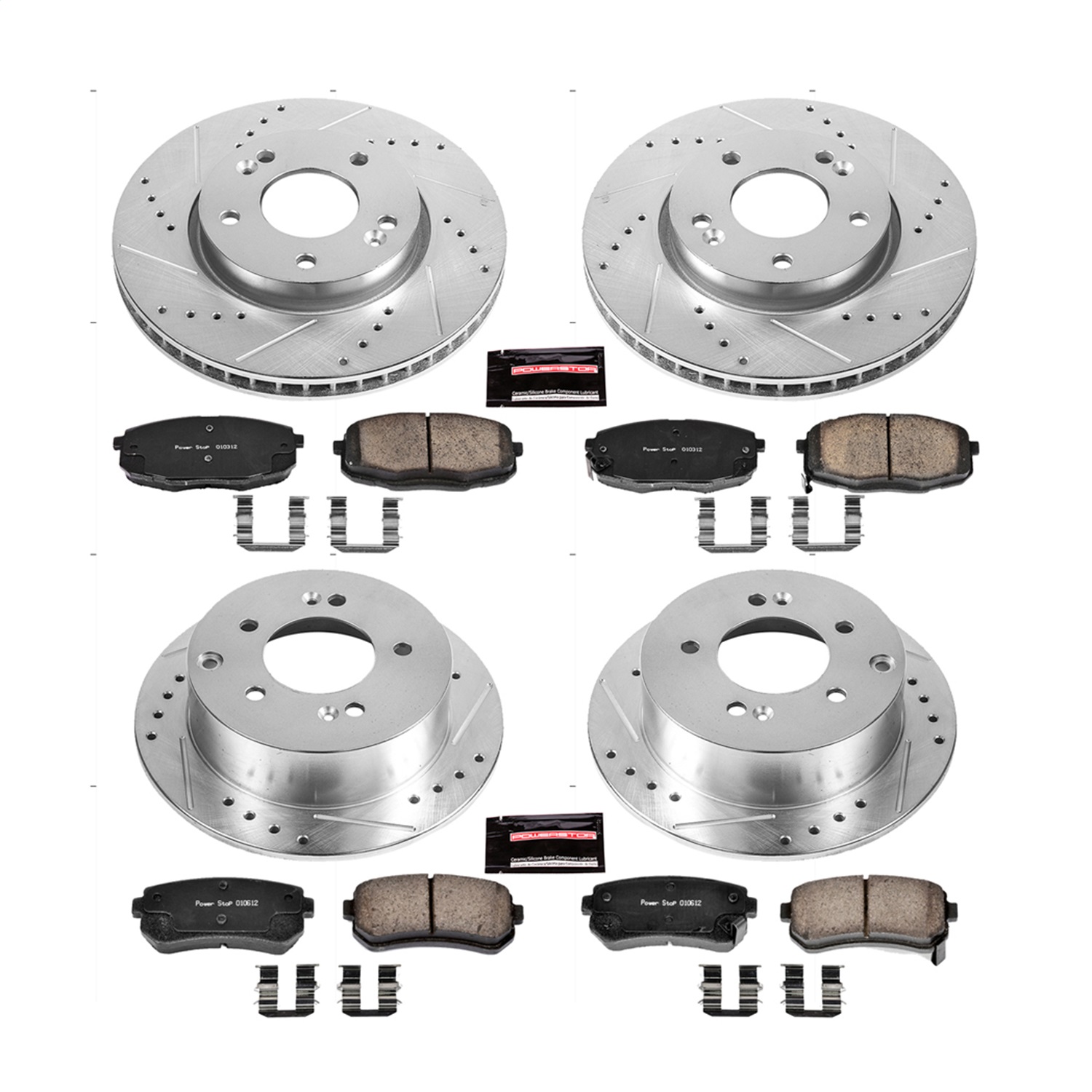 Power Stop - K5912 - Front and Rear - Disc Brake Pad and Rotor Kit