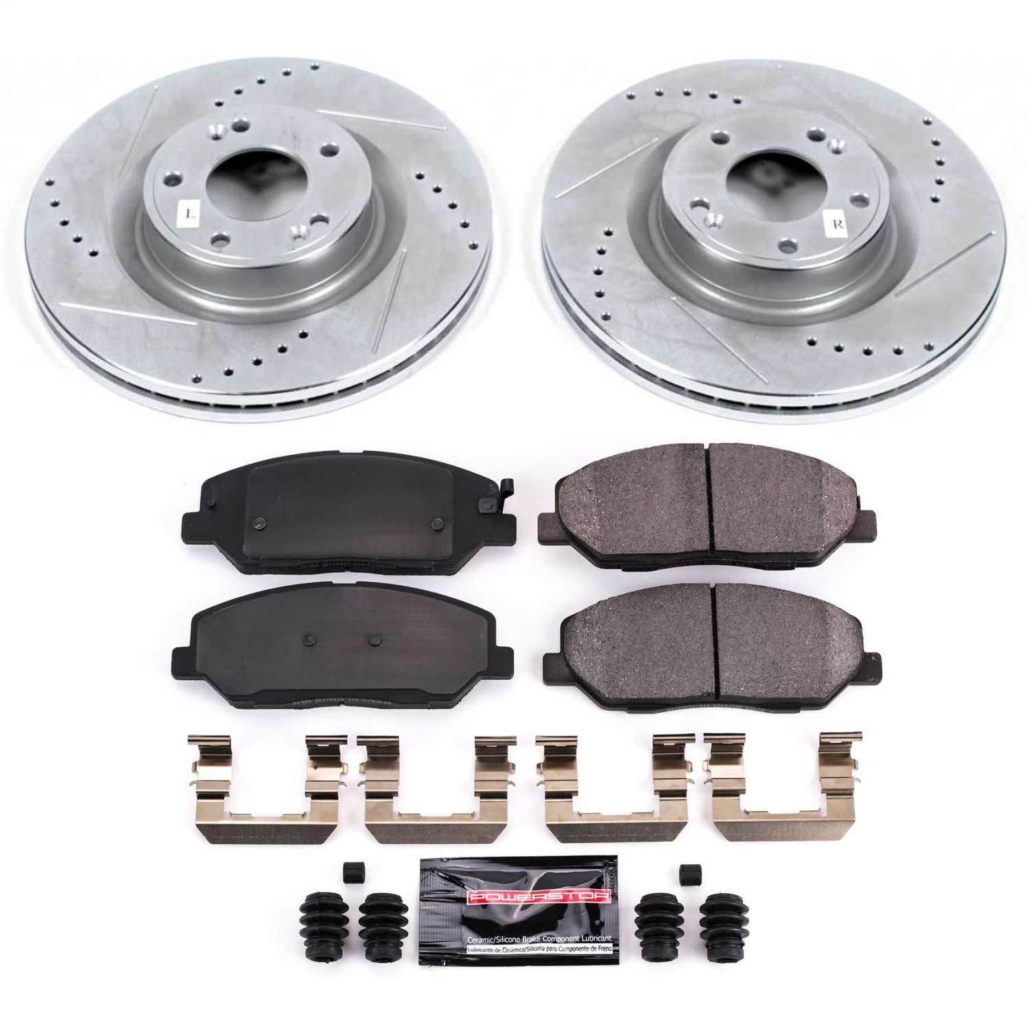 Power Stop - K5921 - Front - Disc Brake Pad and Rotor Kit