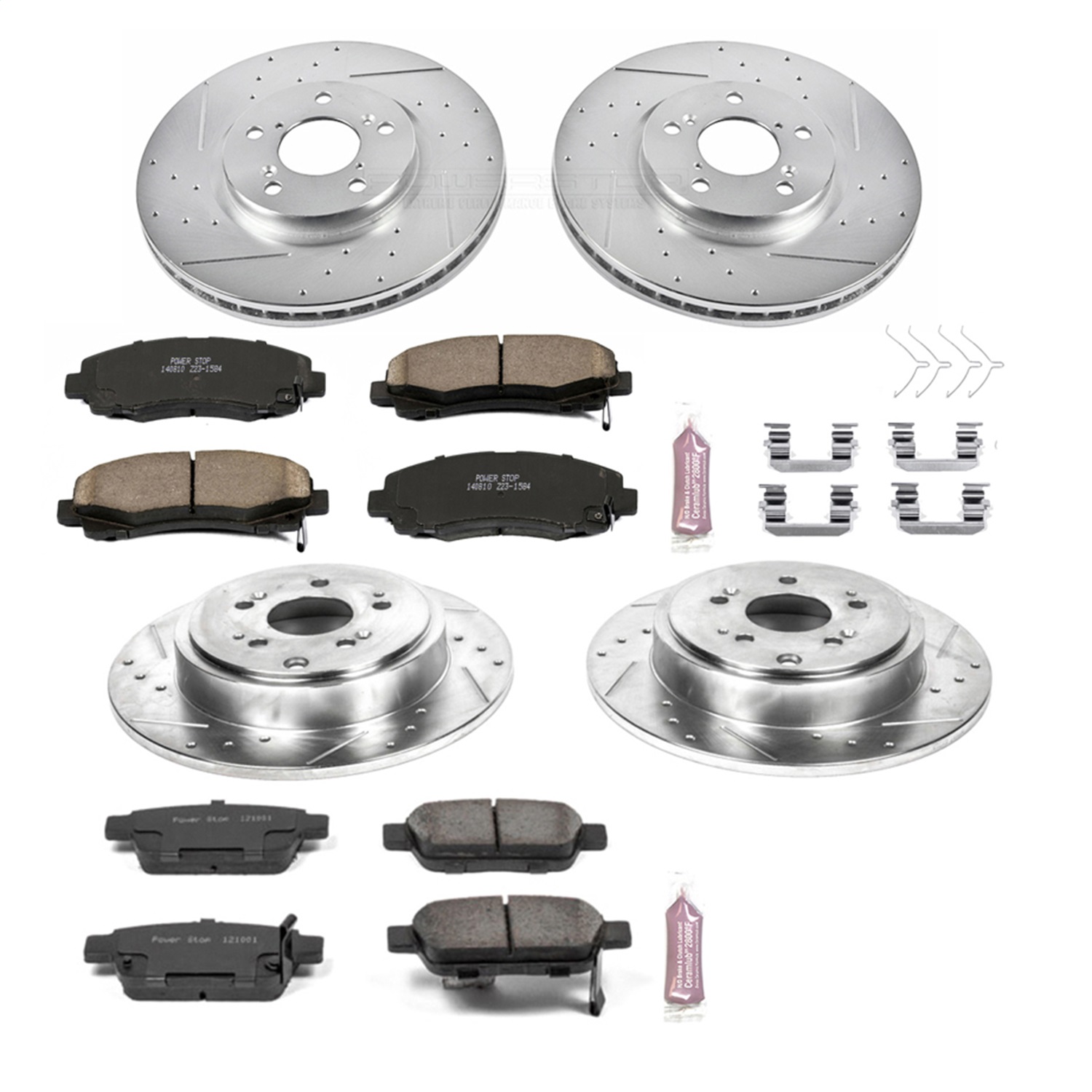 Power Stop - K5940 - Front and Rear - Disc Brake Pad and Rotor Kit