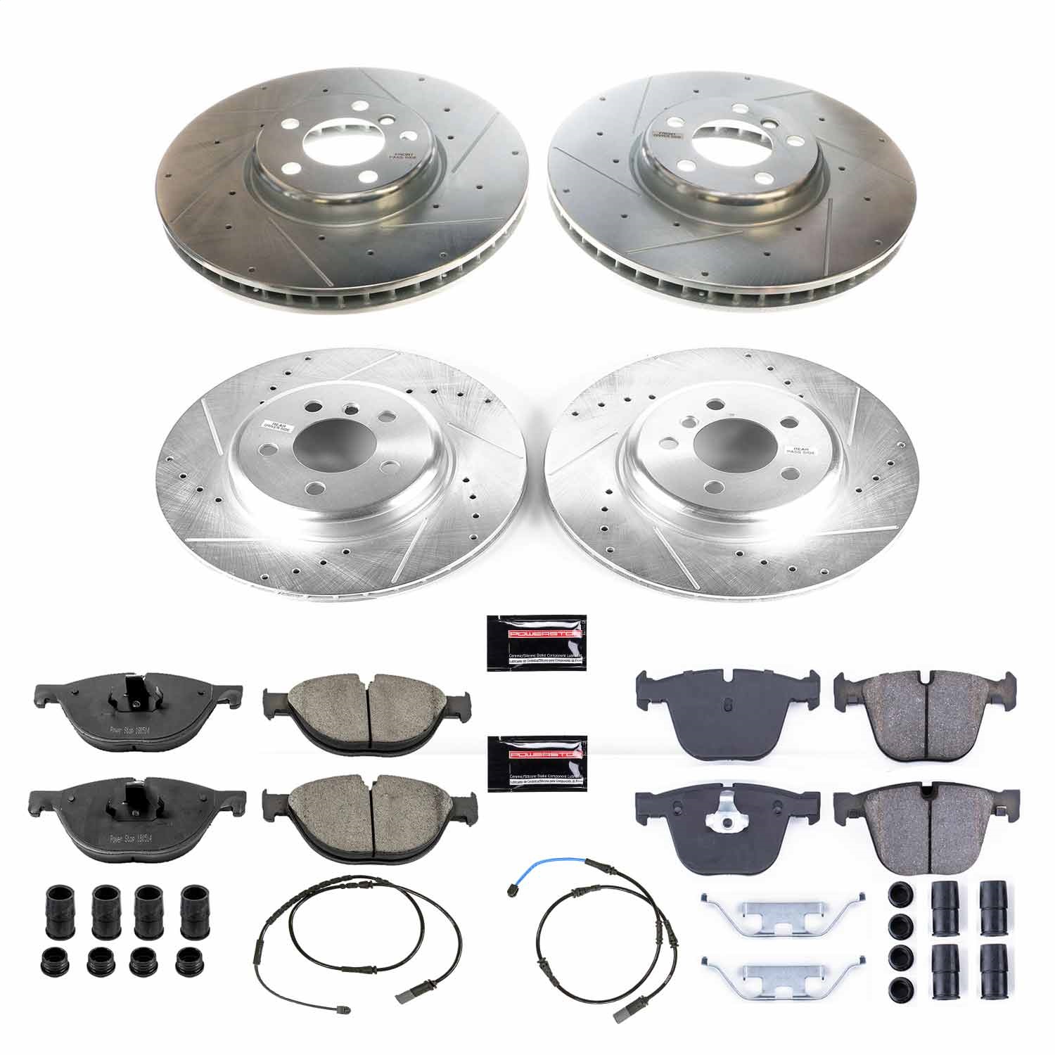Power Stop - K6027 - Front and Rear - Disc Brake Pad and Rotor Kit