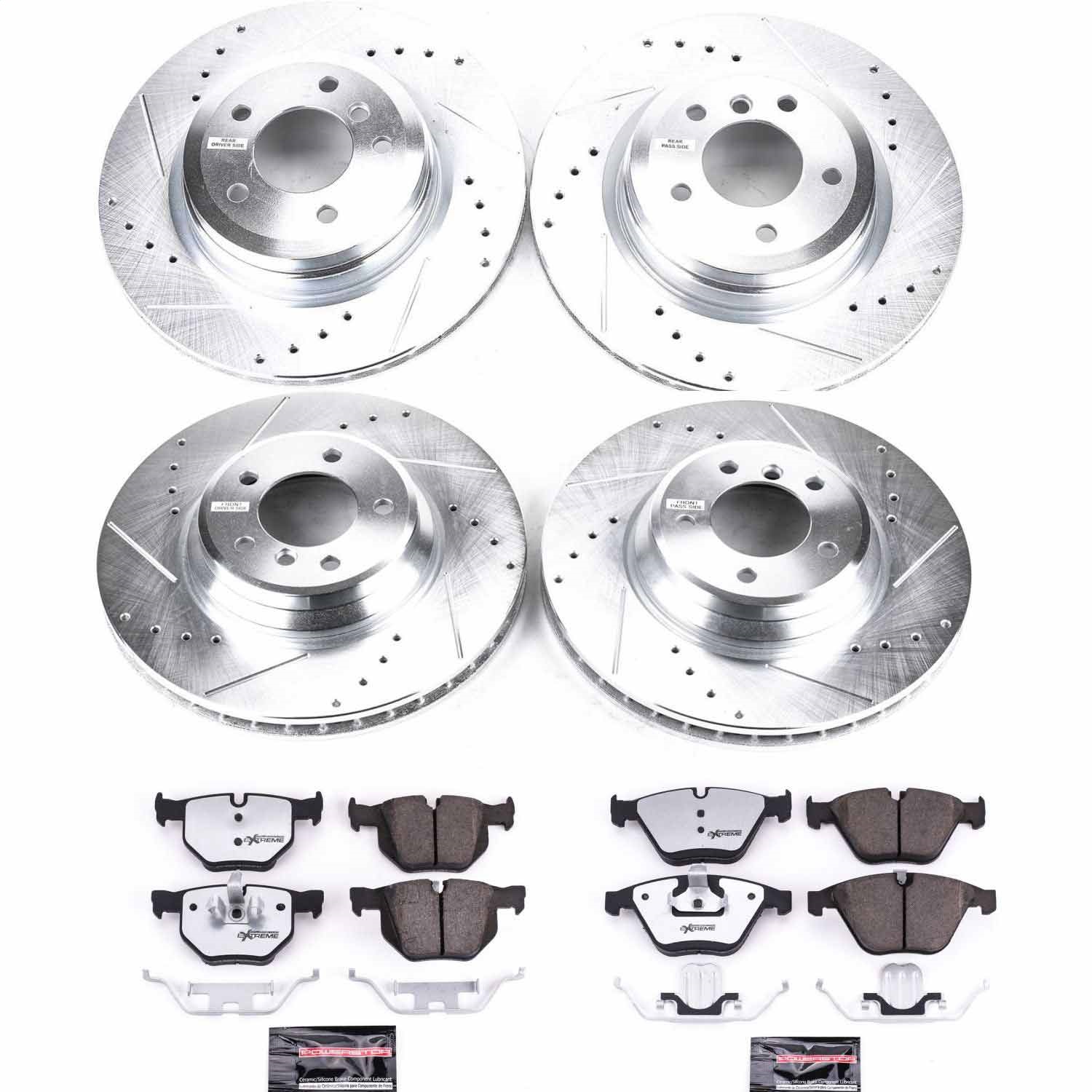 Power Stop - K6057-26 - Front and Rear - Disc Brake Pad and Rotor Kit