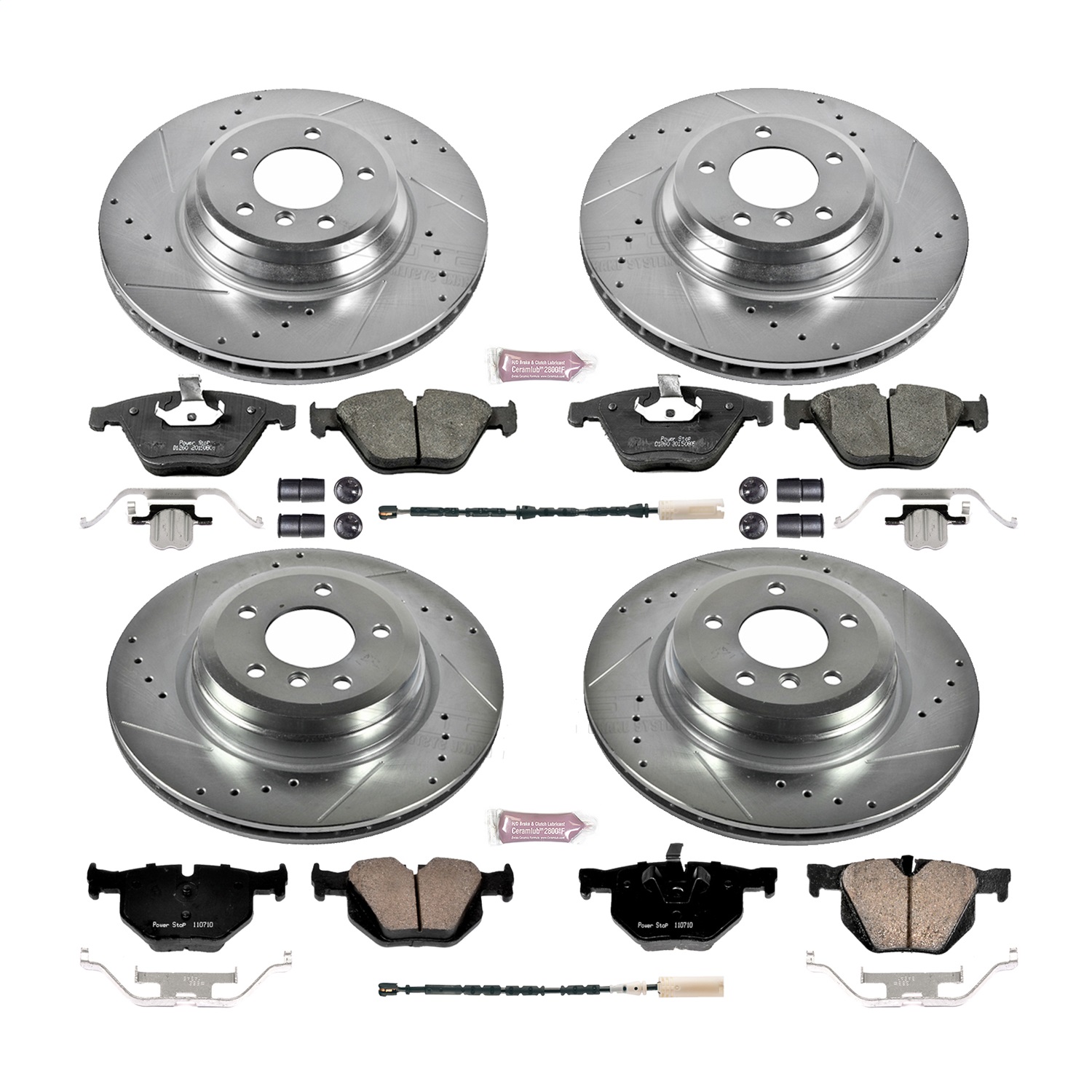 Power Stop - K6057 - Front and Rear - Disc Brake Pad and Rotor Kit