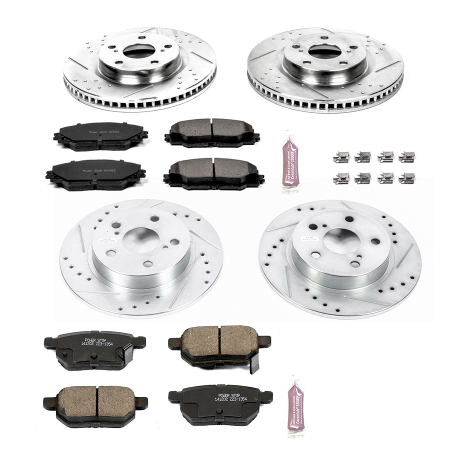 Power Stop - K6076 - Front and Rear - Disc Brake Pad and Rotor Kit