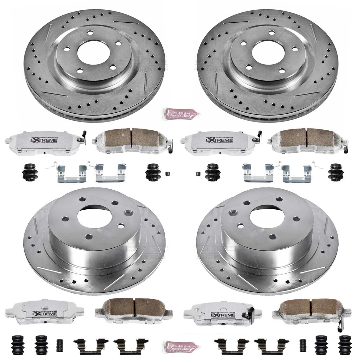 Power Stop - K6095-26 - Front and Rear - Disc Brake Pad and Rotor Kit
