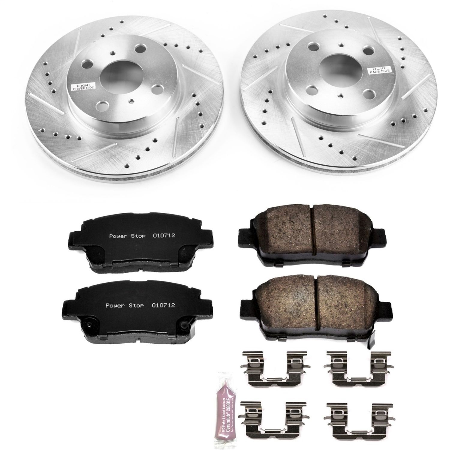 Power Stop - K6098 - Front - Disc Brake Pad and Rotor Kit