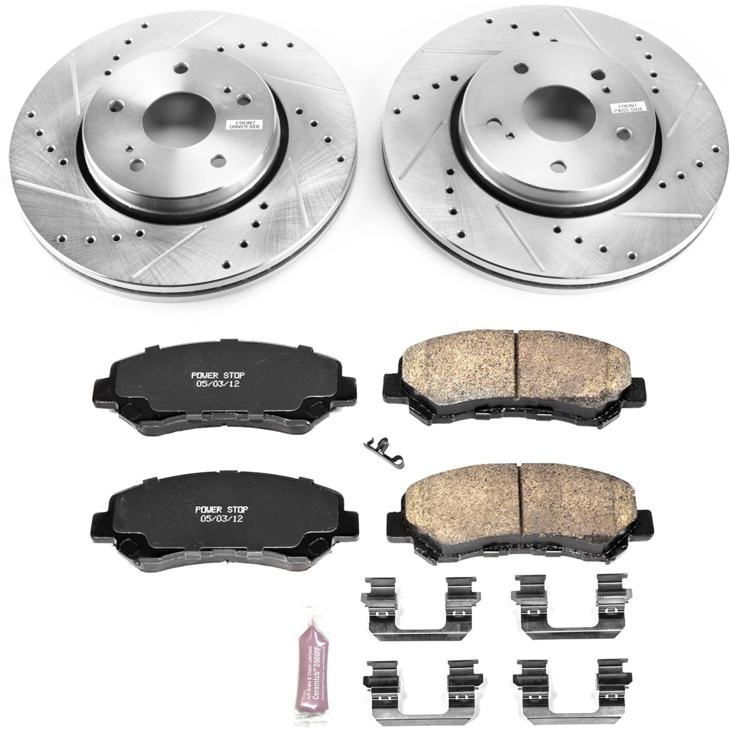 Power Stop - K6102 - Front - Disc Brake Pad and Rotor Kit