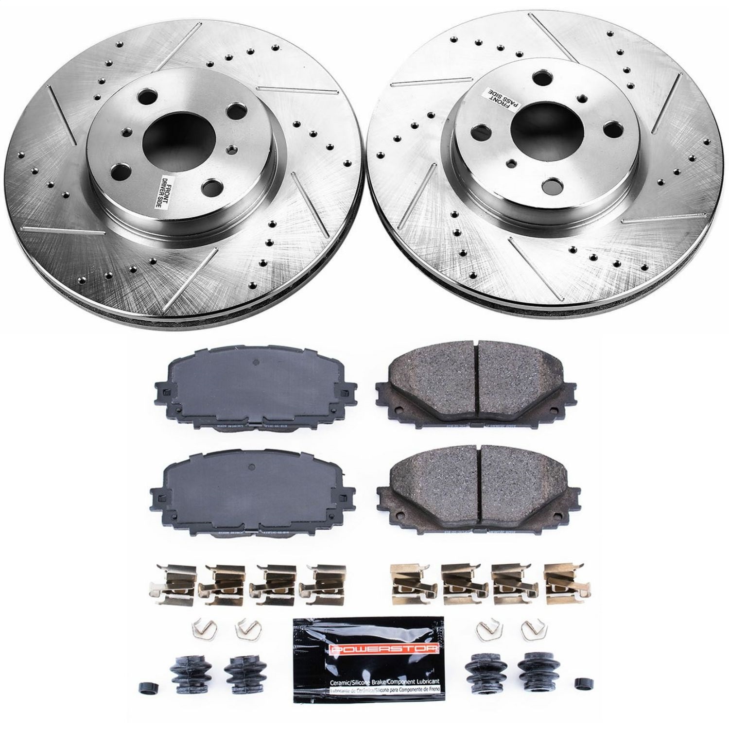 Power Stop - K6104 - Front - Disc Brake Pad and Rotor Kit