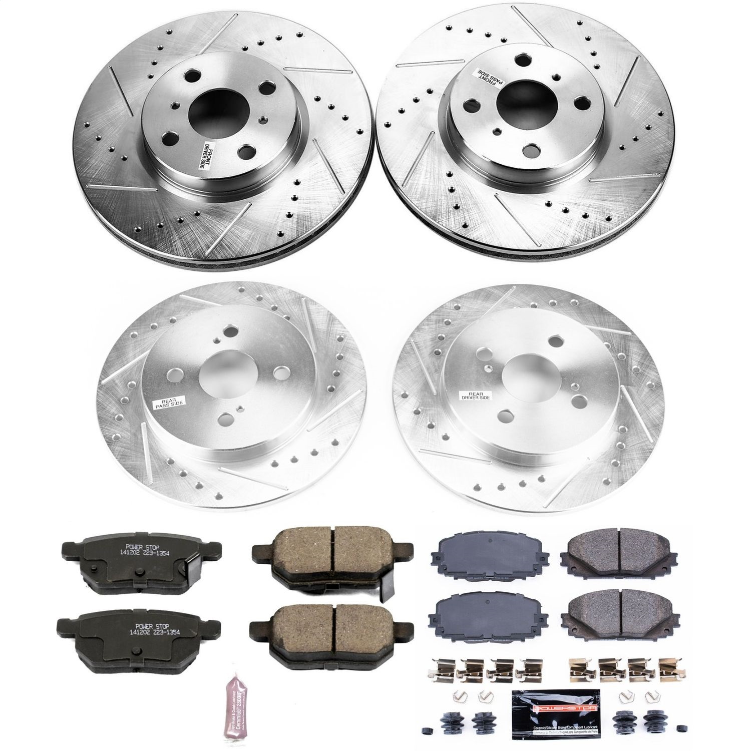 Power Stop - K6105 - Front and Rear - Disc Brake Pad and Rotor Kit