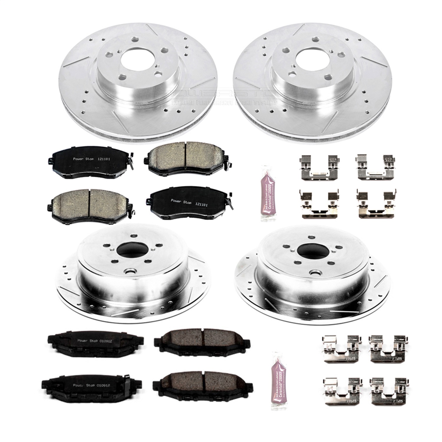 Power Stop - K6112 - Front and Rear - Disc Brake Pad and Rotor Kit