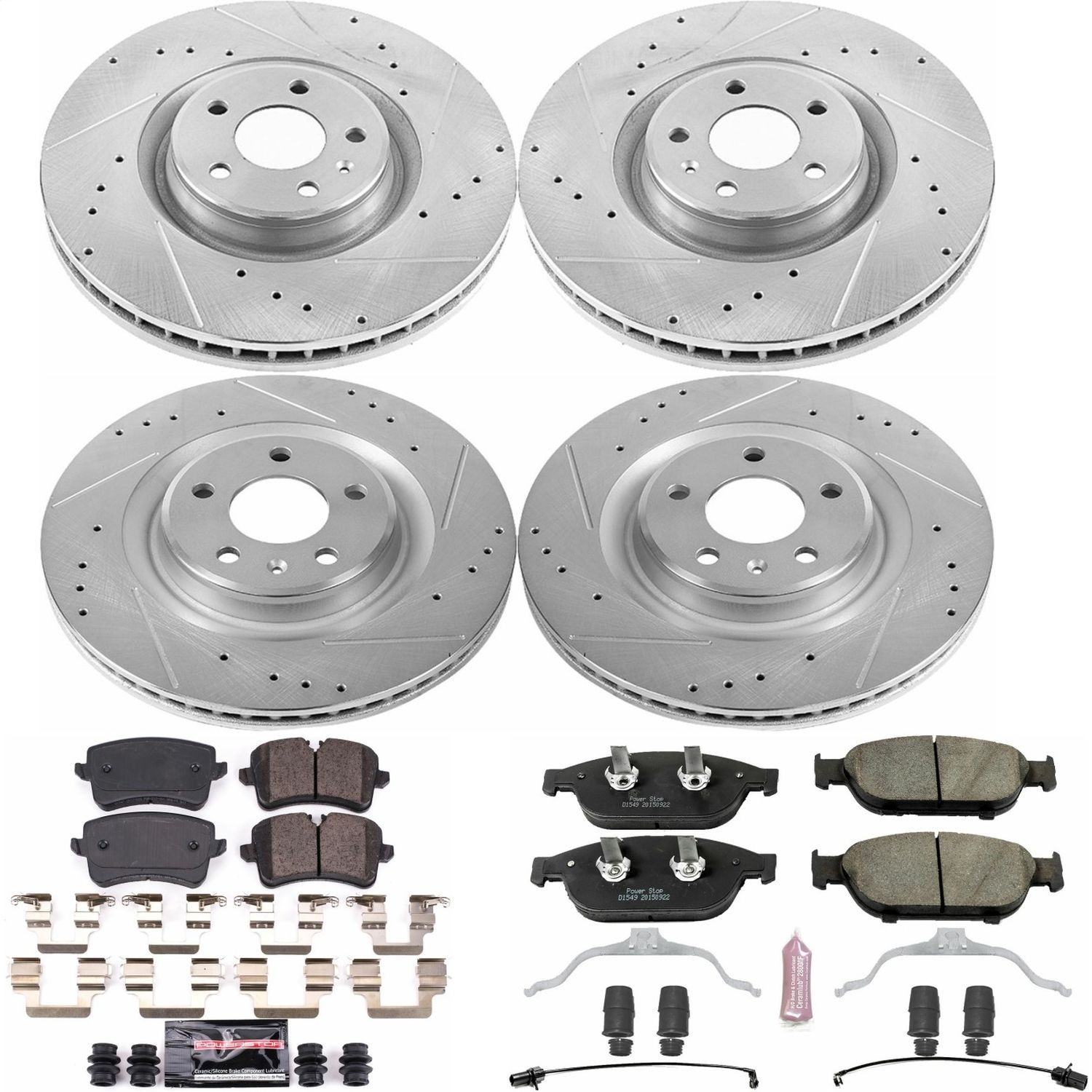 Power Stop - K6130 - Front and Rear - Disc Brake Pad and Rotor Kit