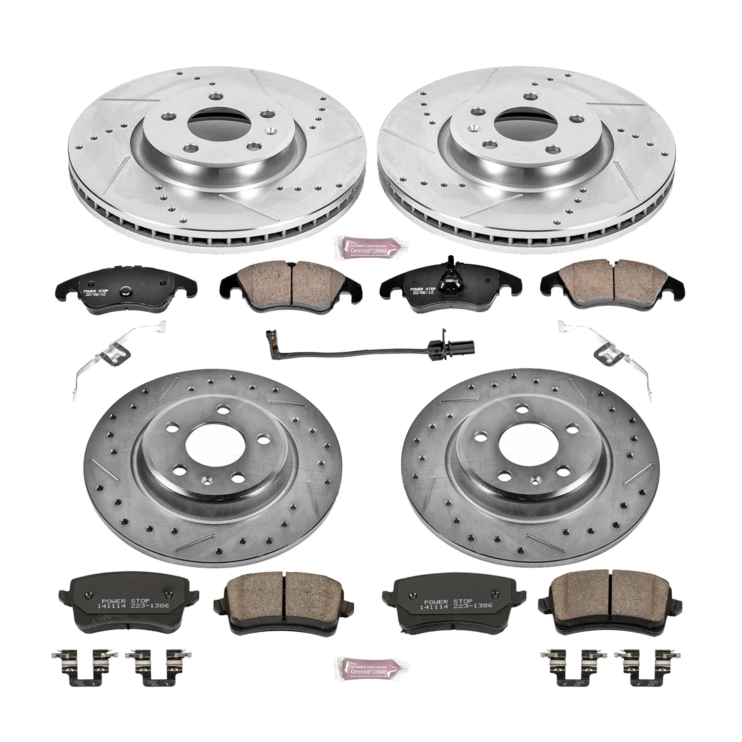 Power Stop - K6134 - Front and Rear - Disc Brake Pad and Rotor Kit