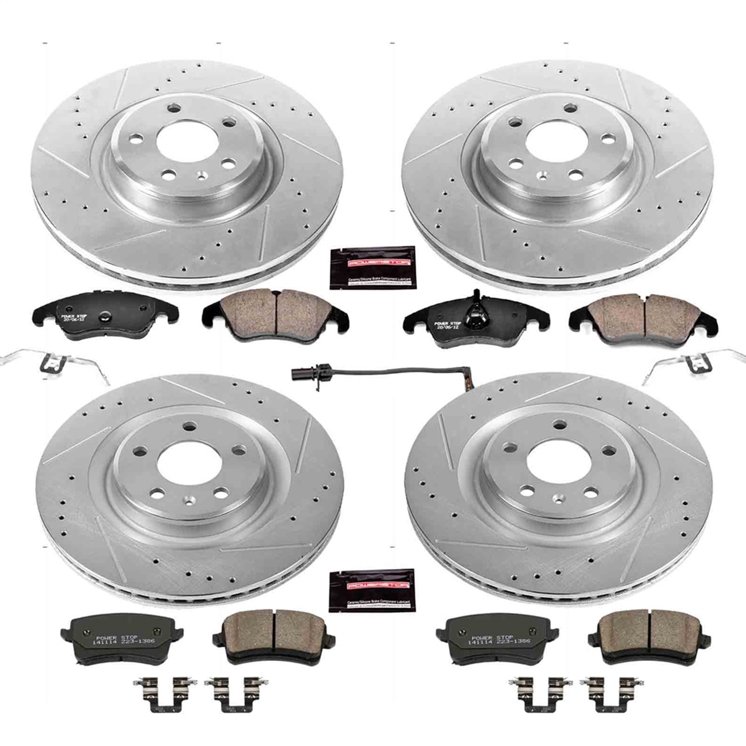 Power Stop - K6143 - Front and Rear - Disc Brake Pad and Rotor Kit