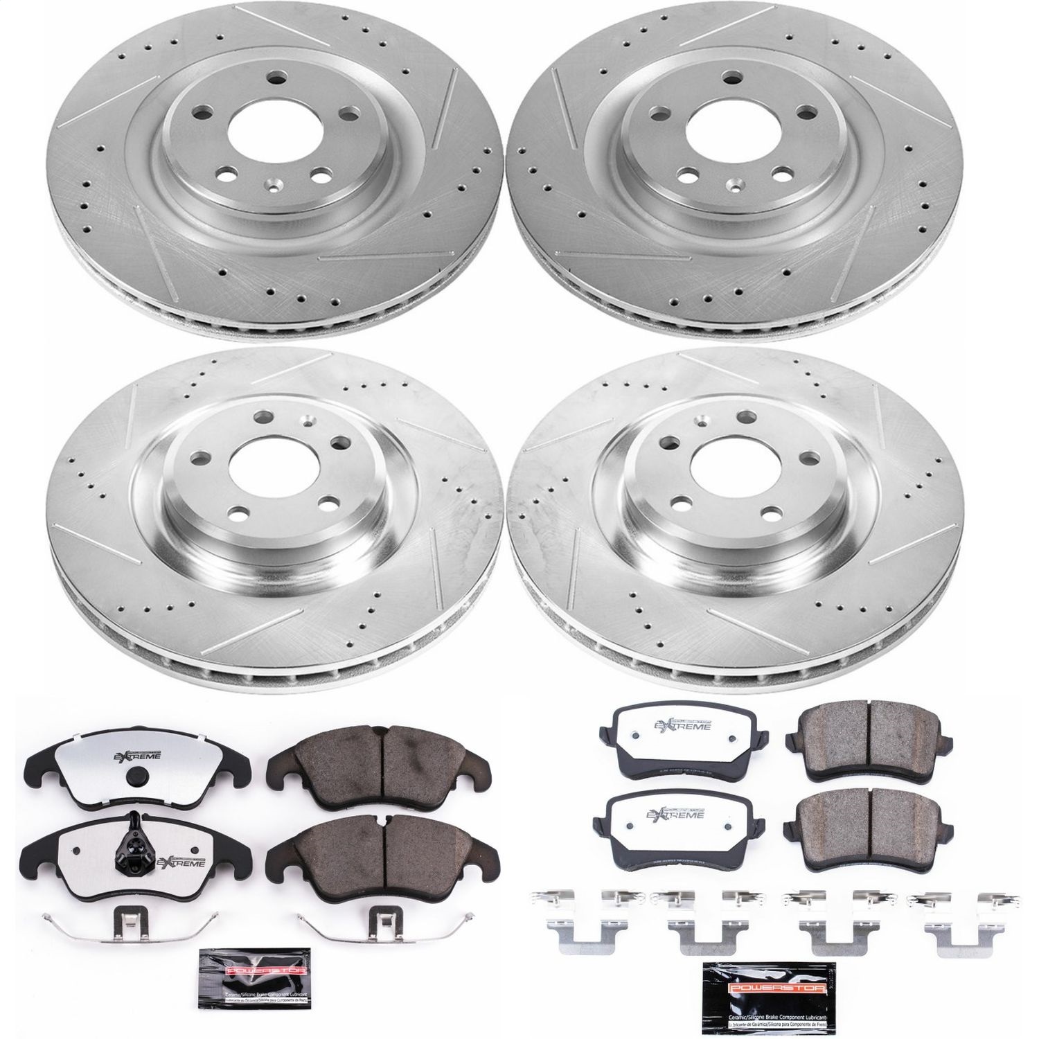Power Stop - K6155-26 - Front and Rear - Disc Brake Pad and Rotor Kit