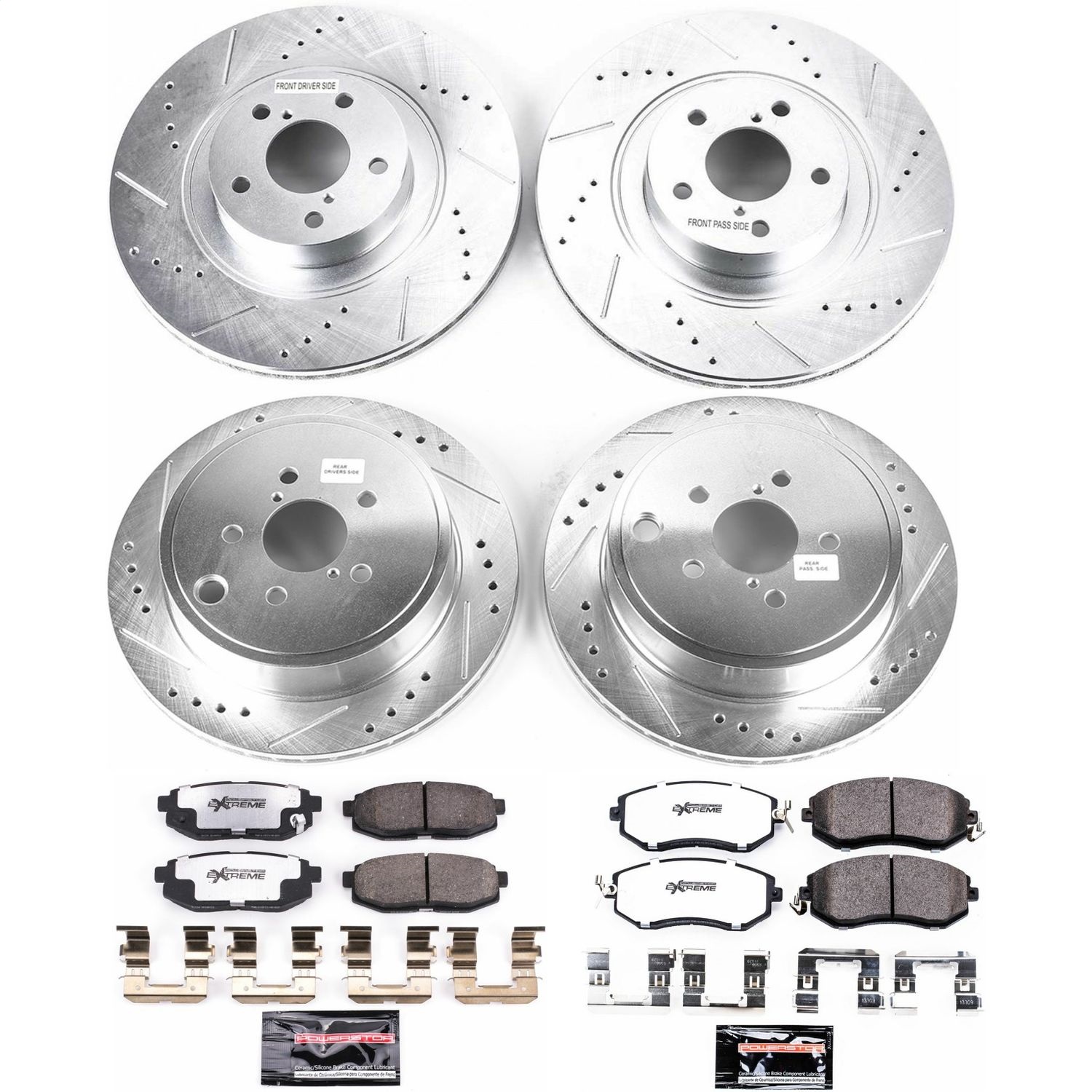 Power Stop - K6164-26 - Front and Rear - Disc Brake Pad and Rotor Kit