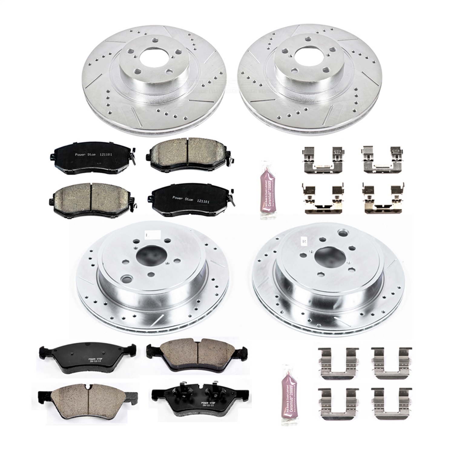 Power Stop - K6164 - Front and Rear - Disc Brake Pad and Rotor Kit